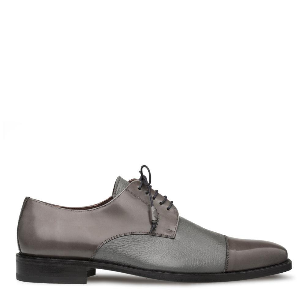 Mezlan Soka Grey Cap Toe Dress Shoes for Men - Classic Oxford Business Formal & Wedding Attire
