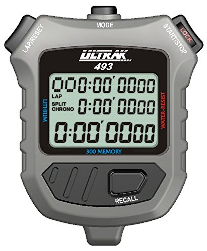 Ultrak 493 300 Lap Memory Timer - High Precision Sports Stopwatch for Track & Field, Swimming & Racing - Perfect for Coaches, Athletes & Training Sessions