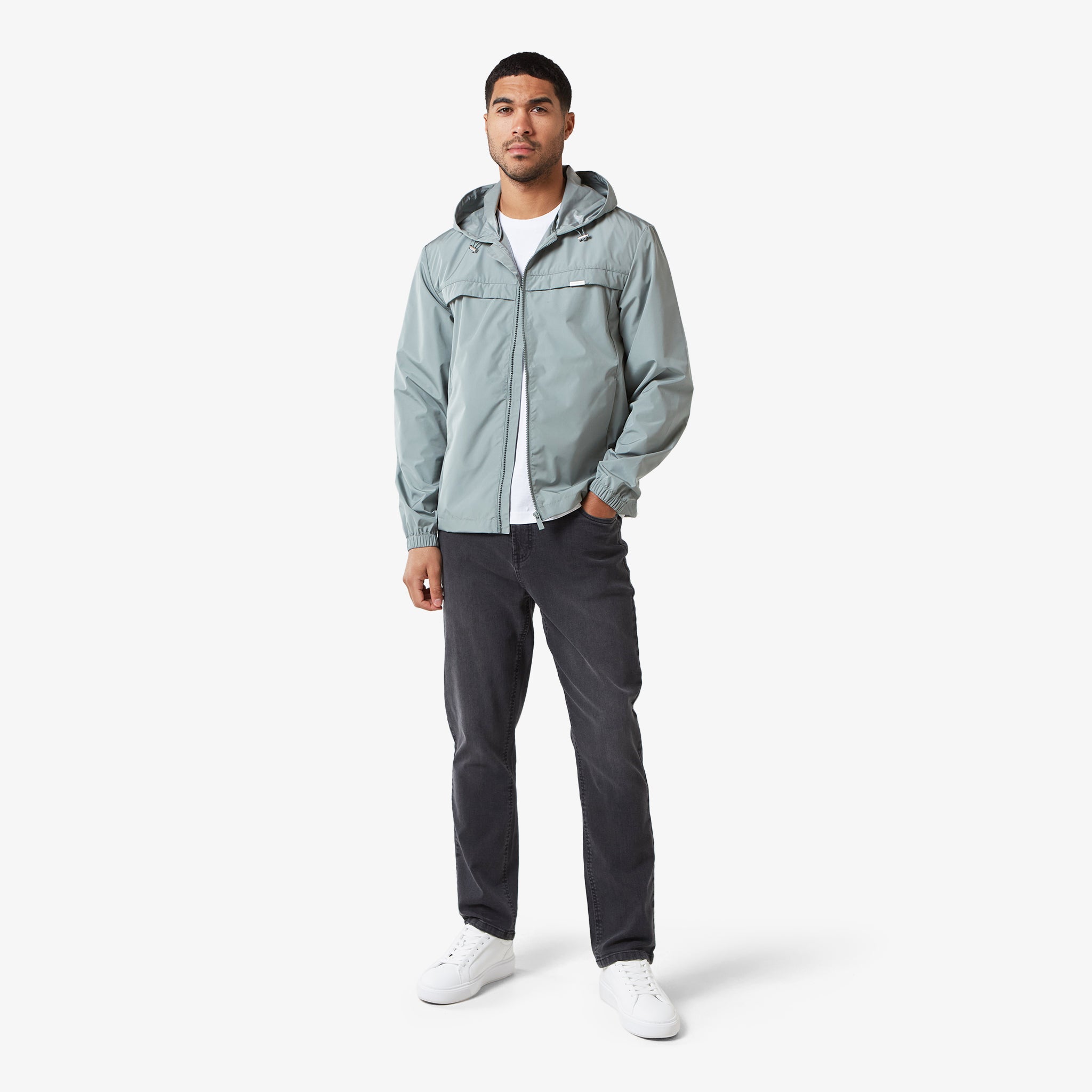 Smart Windbreaker Jacket for Men & Women | Lightweight Water-Resistant Sage Green Outdoor Coat | Perfect for Hiking, Running & Travel