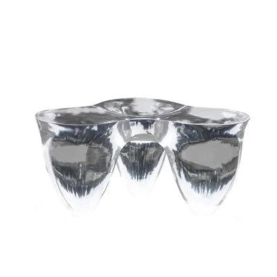 Handmade Resin Figurine Glass Top Coffee Table - Modern Living Room Decor for Home & Office