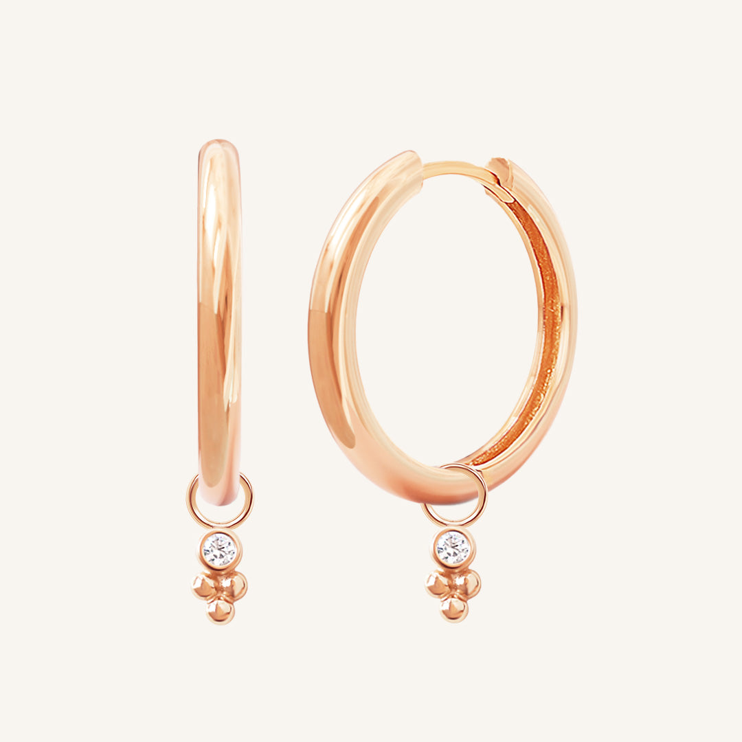 Clarity Plain Hoops - Minimalist Sterling Silver Earrings for Women, Classic Round Hoop Earrings for Everyday Wear | Perfect for Office, Date Night & Casual Outfits