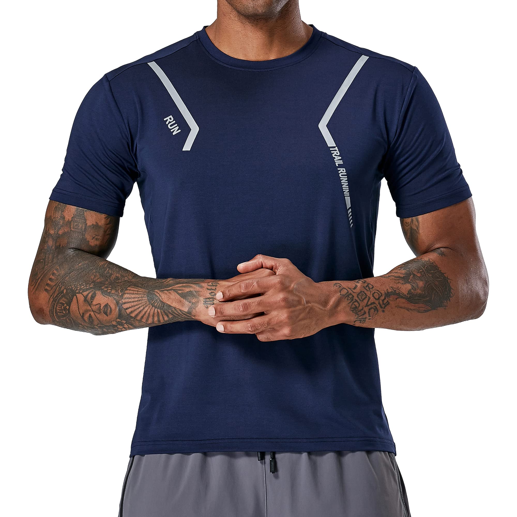 Best Men's Workout Shirts - Moisture Wicking Short Sleeve Crew Neck Dry Fit T-Shirts for Gym, Running & Training | Comfortable Athletic Tees for Active Lifestyle