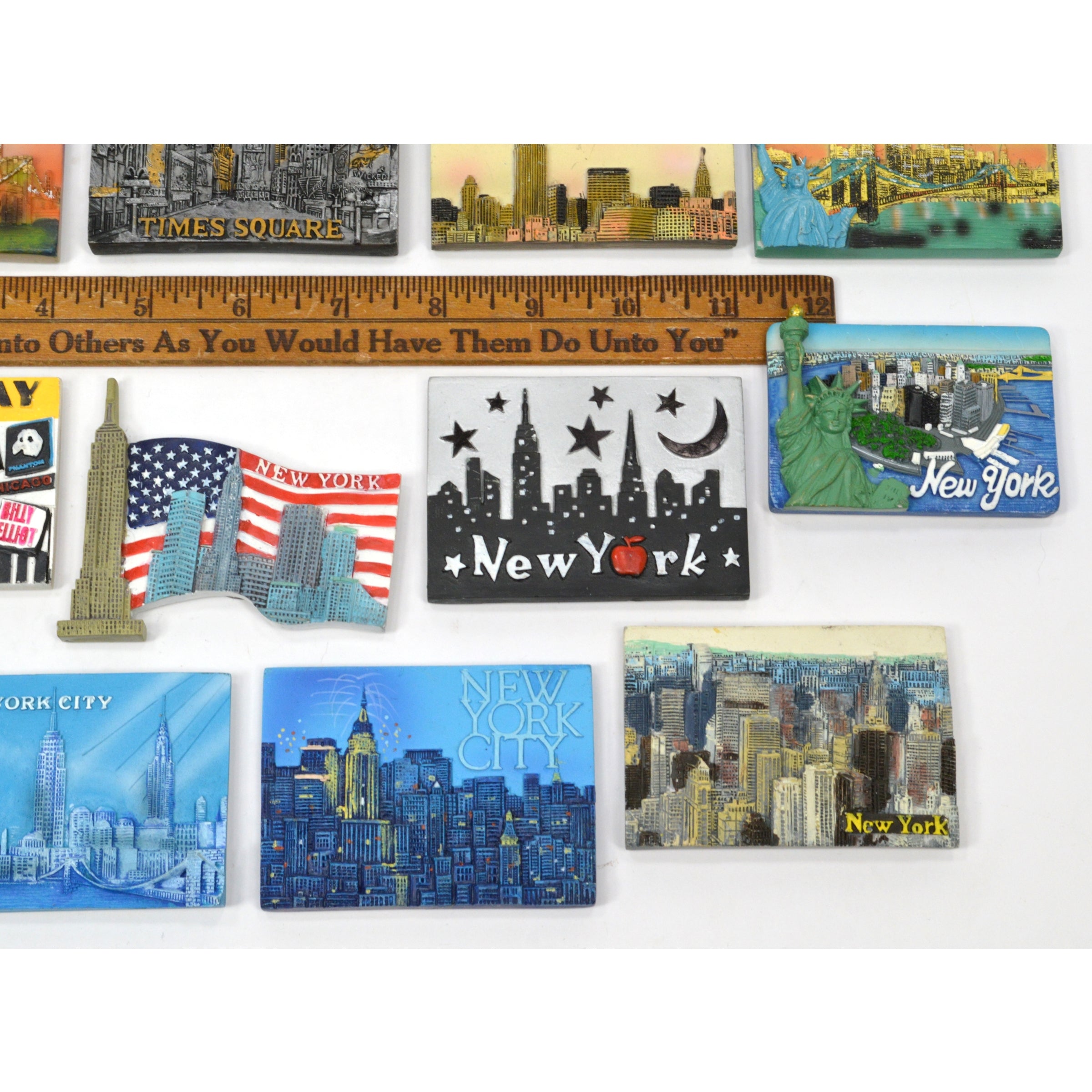 26-Piece New York NYC Resin Fridge Magnets Set - Unique Collectible Refrigerator Magnets for Home, Office & Travel Souvenirs