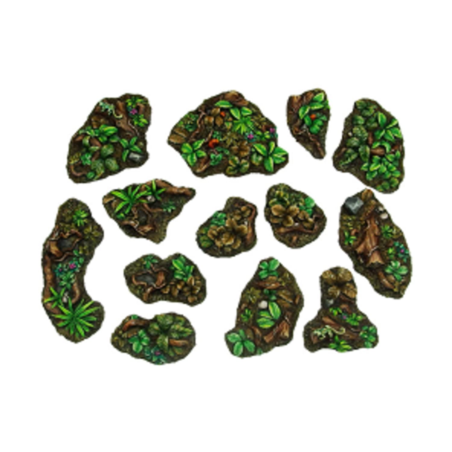 Jungle Basing Kit - Premium Miniature Terrain Set for Wargaming & Dioramas - Perfect for Tabletop RPGs, Warhammer 40K & Model Train Scenes