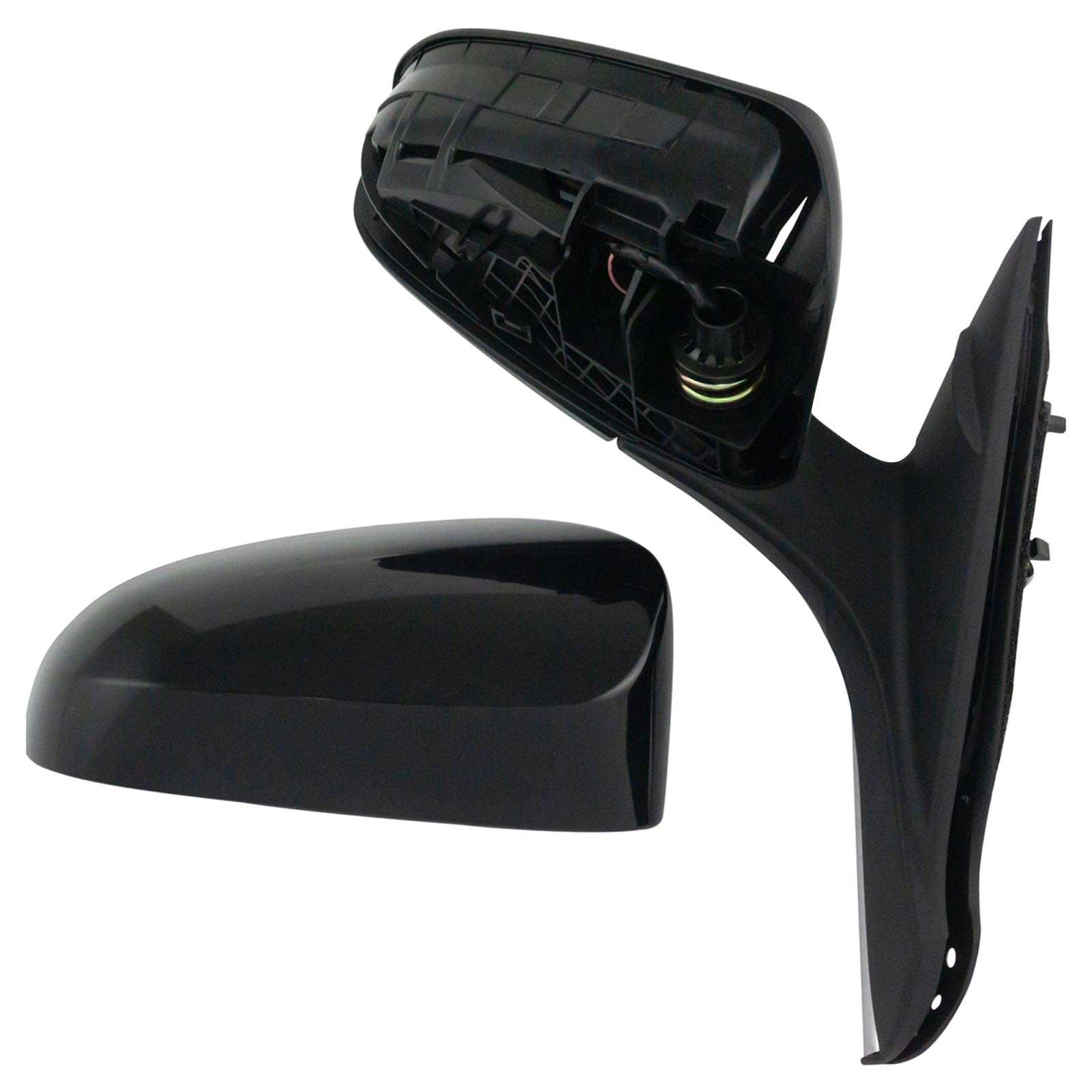 TRQ Driver & Passenger Side Mirror Set Compatible with 2016-2017 Toyota Camry - Replacement for TO1320363 & TO1321363 - No Blind Spot Indicator - Easy Installation for Enhanced Safety & Visibility