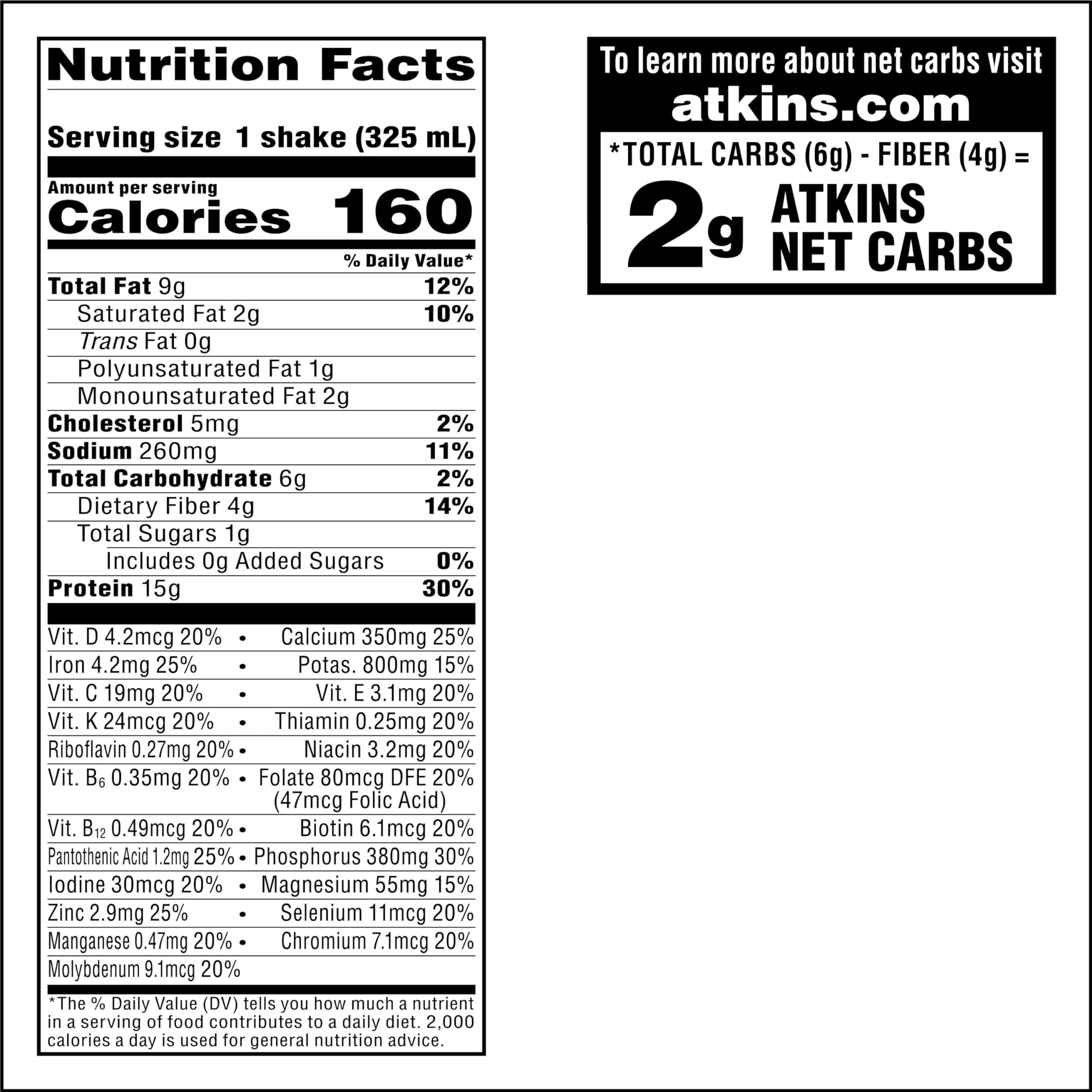 Atkins Dark Chocolate Royale Protein Shake - 15g Protein, Low Glycemic, Keto Friendly, 2g Net Carbs, 1g Sugar (12 Pack) | Perfect for Post-Workout Recovery & Low-Carb Diet