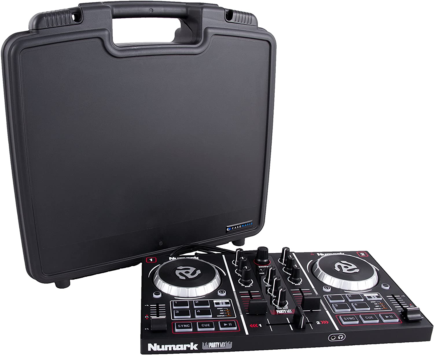 CASEMATIX Protective DJ Controller Case for Numark Party Mix Starter Mixer - Shockproof Hard Shell with Padded Foam Interior | Perfect for DJ Gigs, Travel & Equipment Storage
