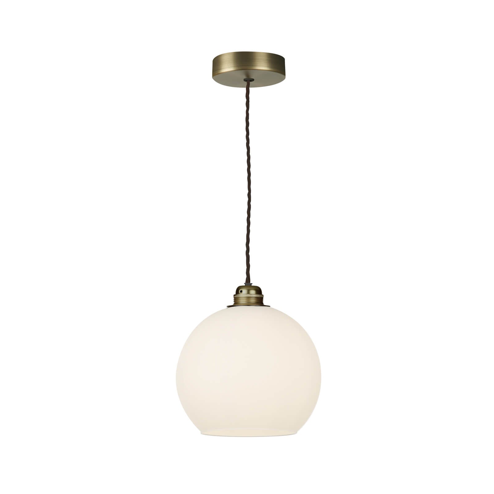 Antique Brass & Opal Glass