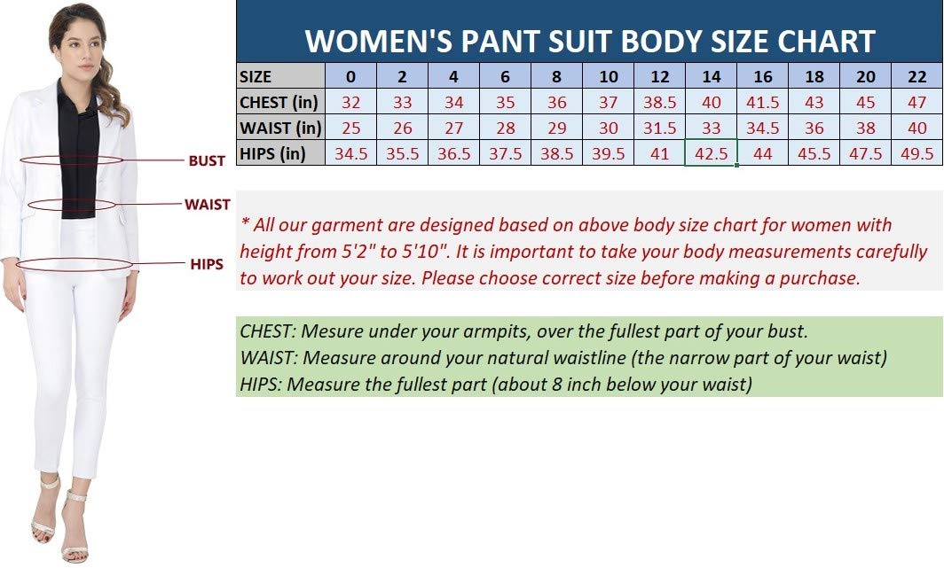 Marycrafts Women's Business Blazer & Pant Suit Set - Professional Office Wear for Work, Interviews & Formal Events | Slim Fit Ladies Work Suit