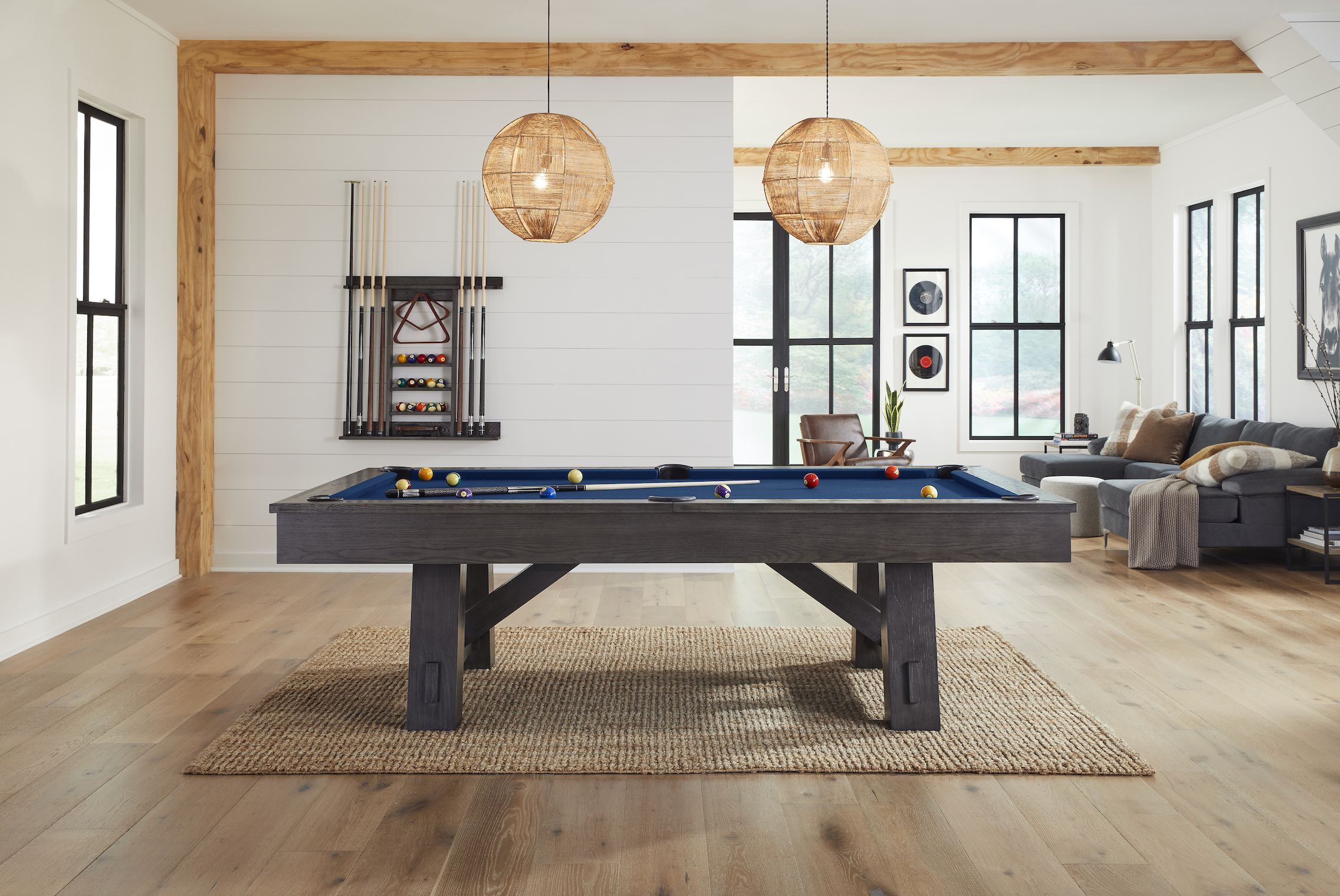 Premium HB Home Lucca 8-Foot Pool Table - Professional Billiards Table for Game Room, Basement or Man Cave - Perfect for Family Entertainment & Competitive Play
