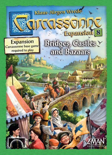 Carcassonne Expansion 8: Bridges, Castles & Bazaars - Board Game Expansion for Strategy & Family Game Nights