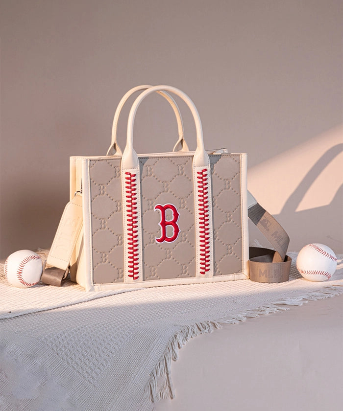 MLB Boston Red Sox Tote Bag - Official Licensed Baseball Team Shopper - Perfect for Games, Beach & Grocery Shopping