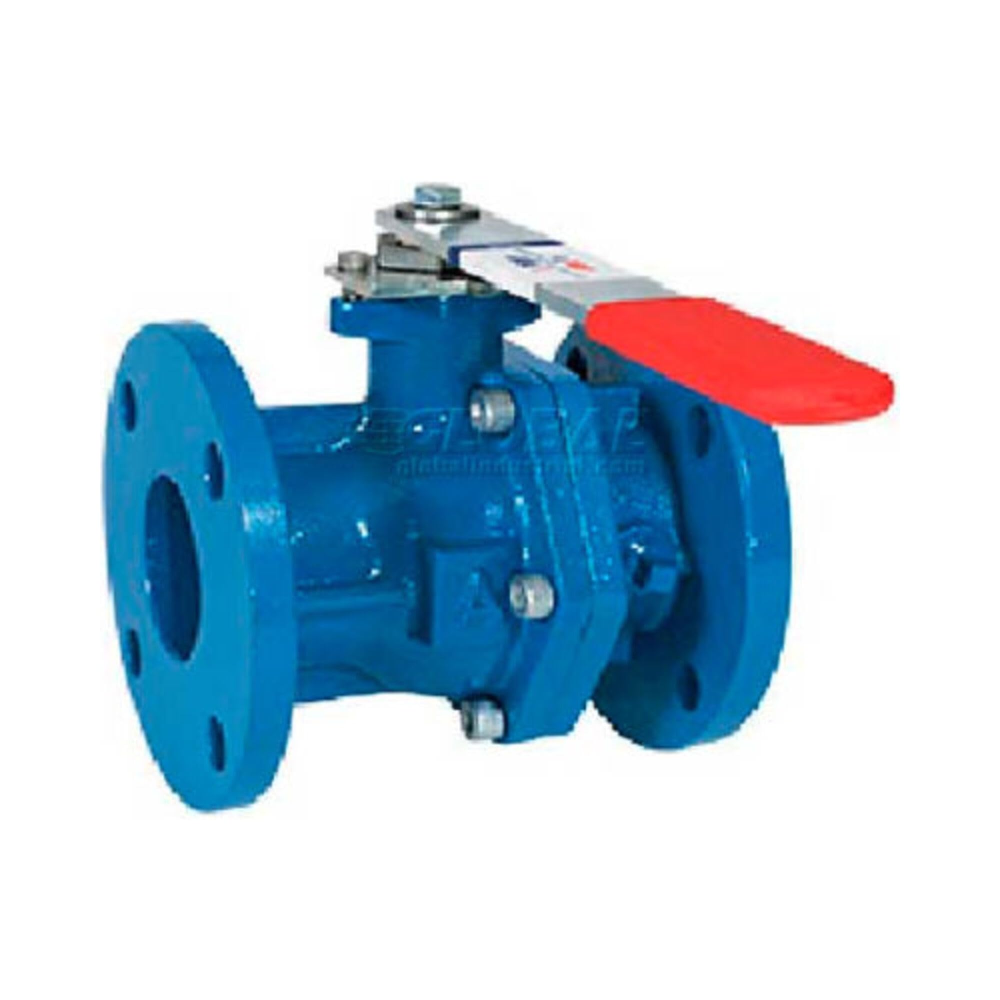 American Valve 3700 2-1/2 Inch Cast Iron Flanged Ball Valve - Heavy Duty Water & Gas Flow Control for Industrial Plumbing Systems
