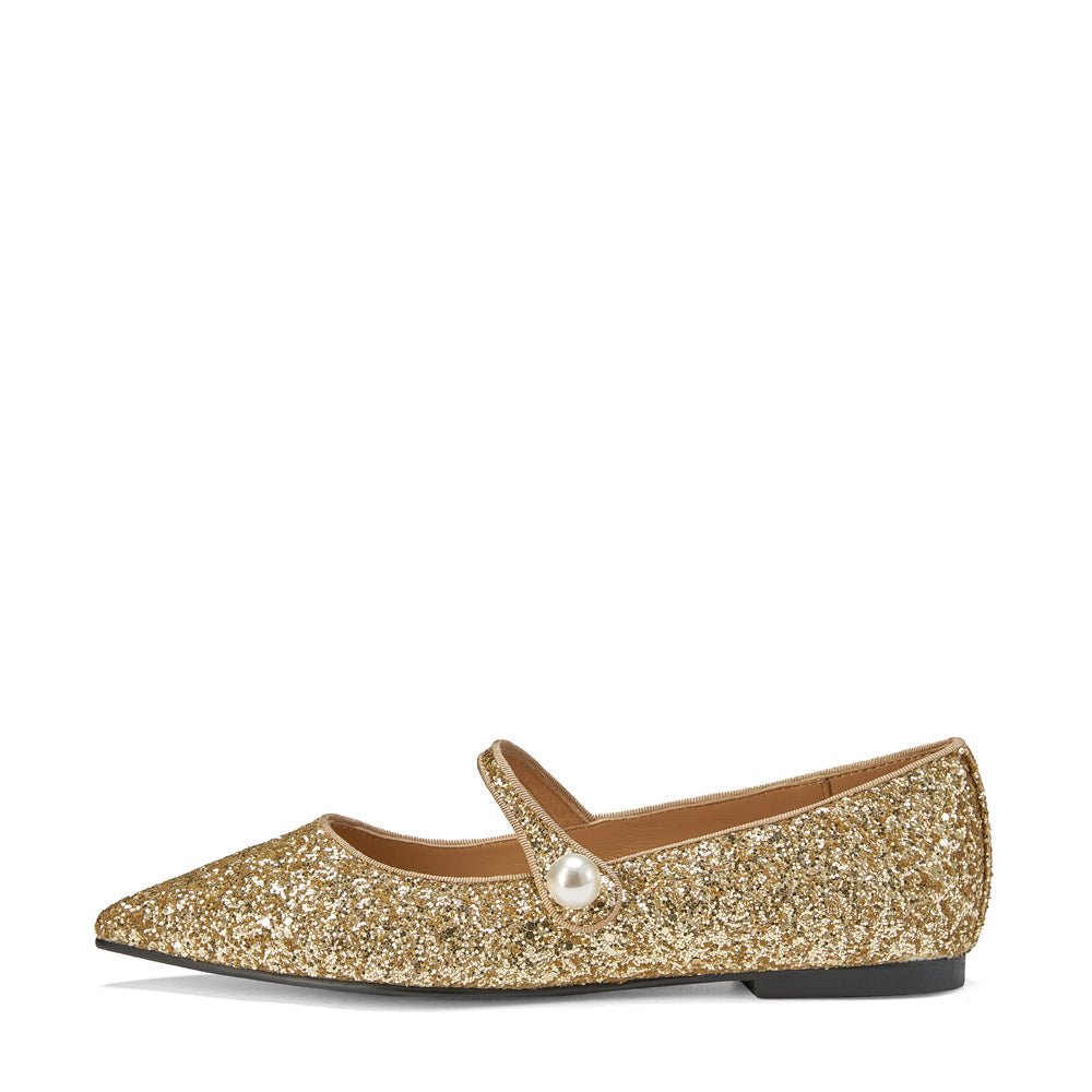 Thea Glitter 2.0 Gold Women's Fashion Sneakers - Stylish Comfortable Walking Shoes for Casual Outfits & Party Wear