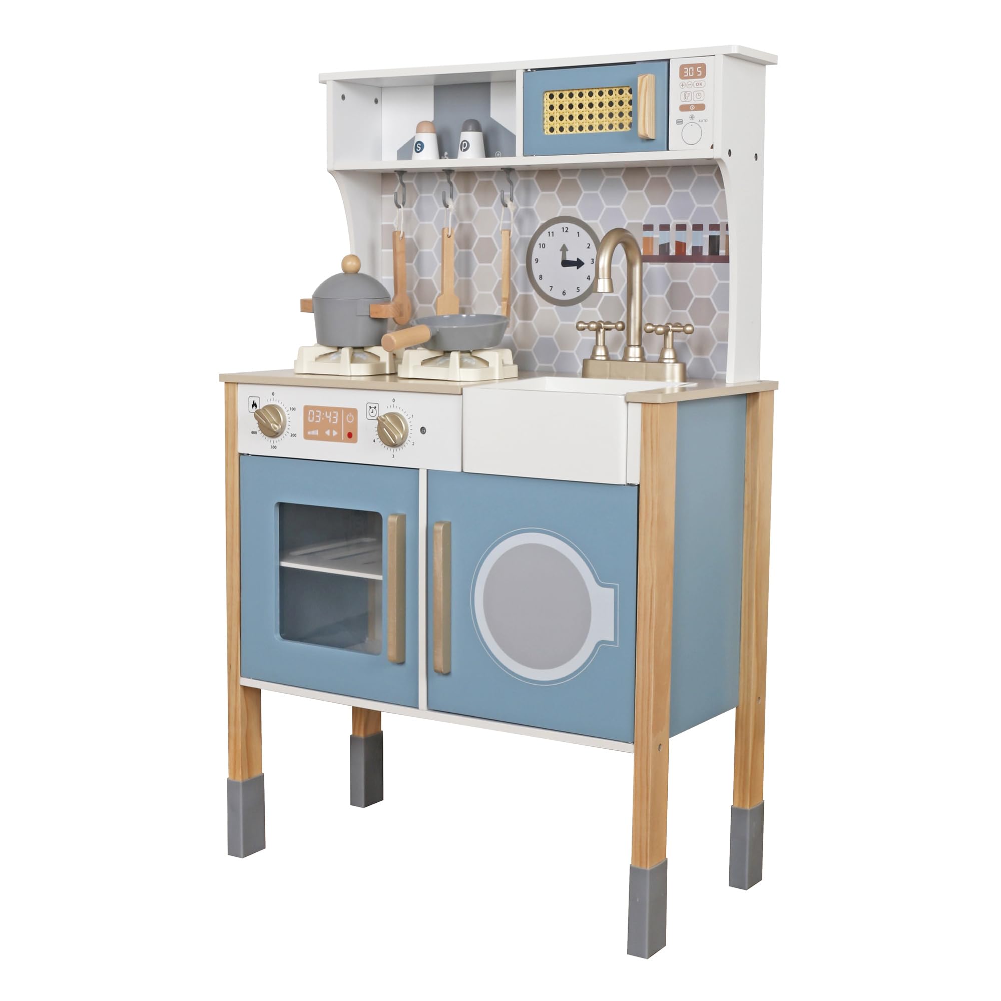 **Electronic Play Kitchen Toy Set for Kids with Light & Sounds - Pretend Cooking Stove, Cookware & Accessories - Toddler Learning Toy for Boys & Girls Ages 3+ - Perfect for Birthday & Holiday Gifts (Ideal for Role Play & Early Childhood Development)**