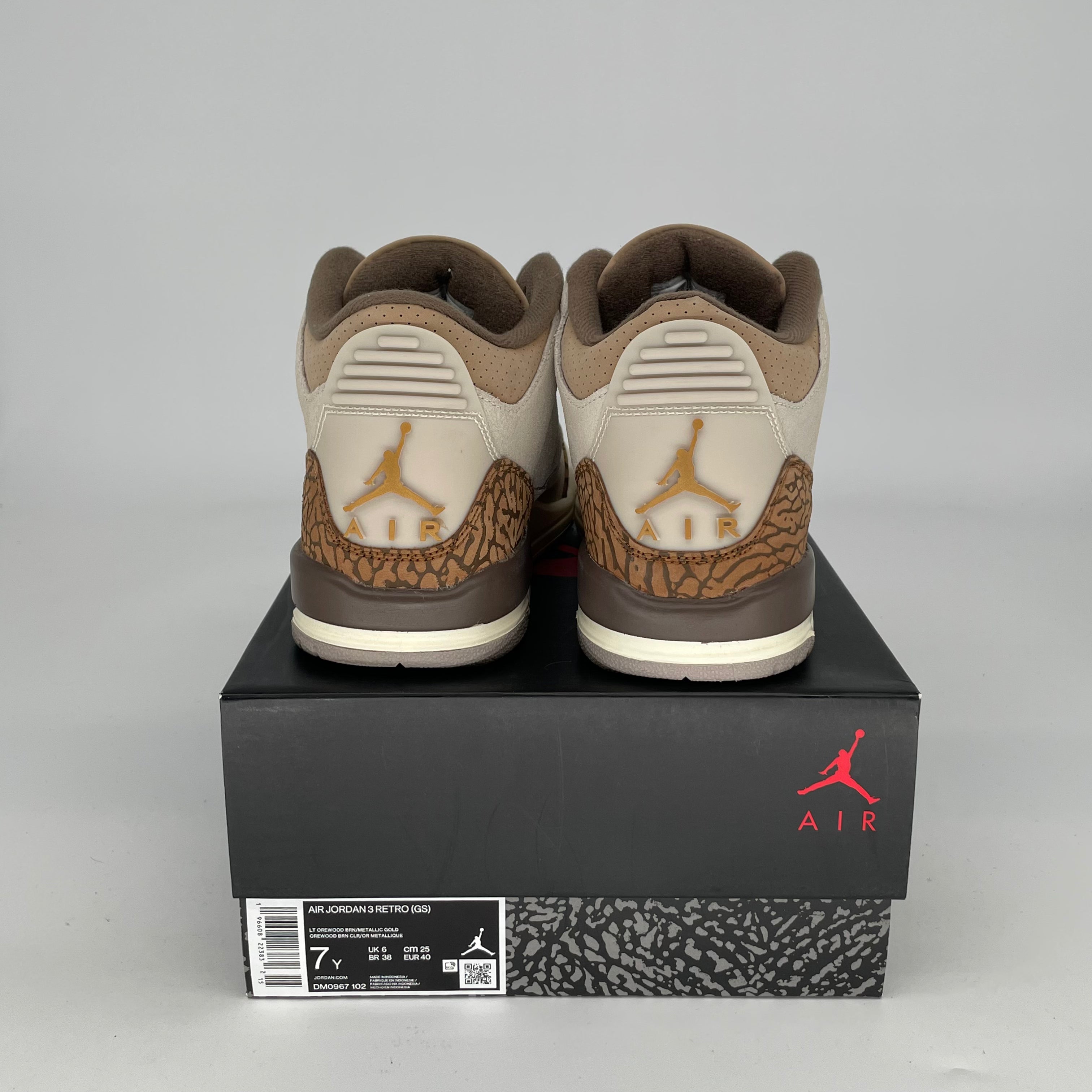 Original Air Jordan 3 Palomino Retro Sneakers - Size 7/8.5W (DM0967-102) - Men's/Women's Basketball Shoes for Casual Wear & Street Style