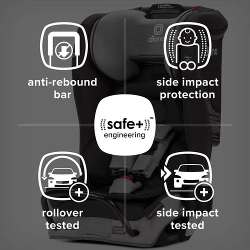 Diono Radian 3RXT Safe+ Convertible Car Seat for Babies & Toddlers - 3-in-1 Rear Facing, Forward Facing & Booster - Premium Safety for Travel & Daily Commute