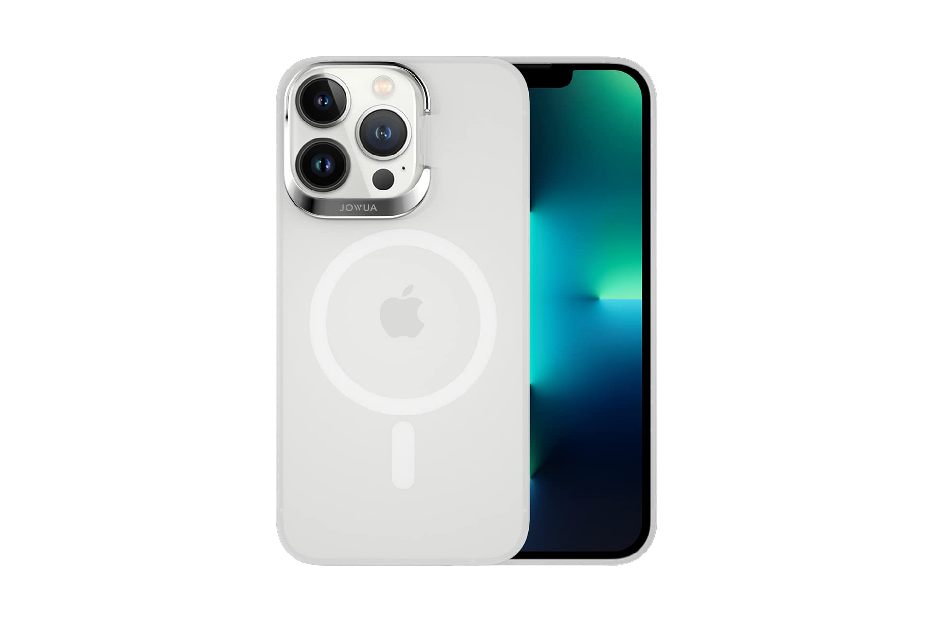 JOWUA MagSafe Compatible Clear Case for iPhone 13 & iPhone 13 Pro Max - Slim Protective Cover with Shock Absorption for Everyday Use, Work & Travel