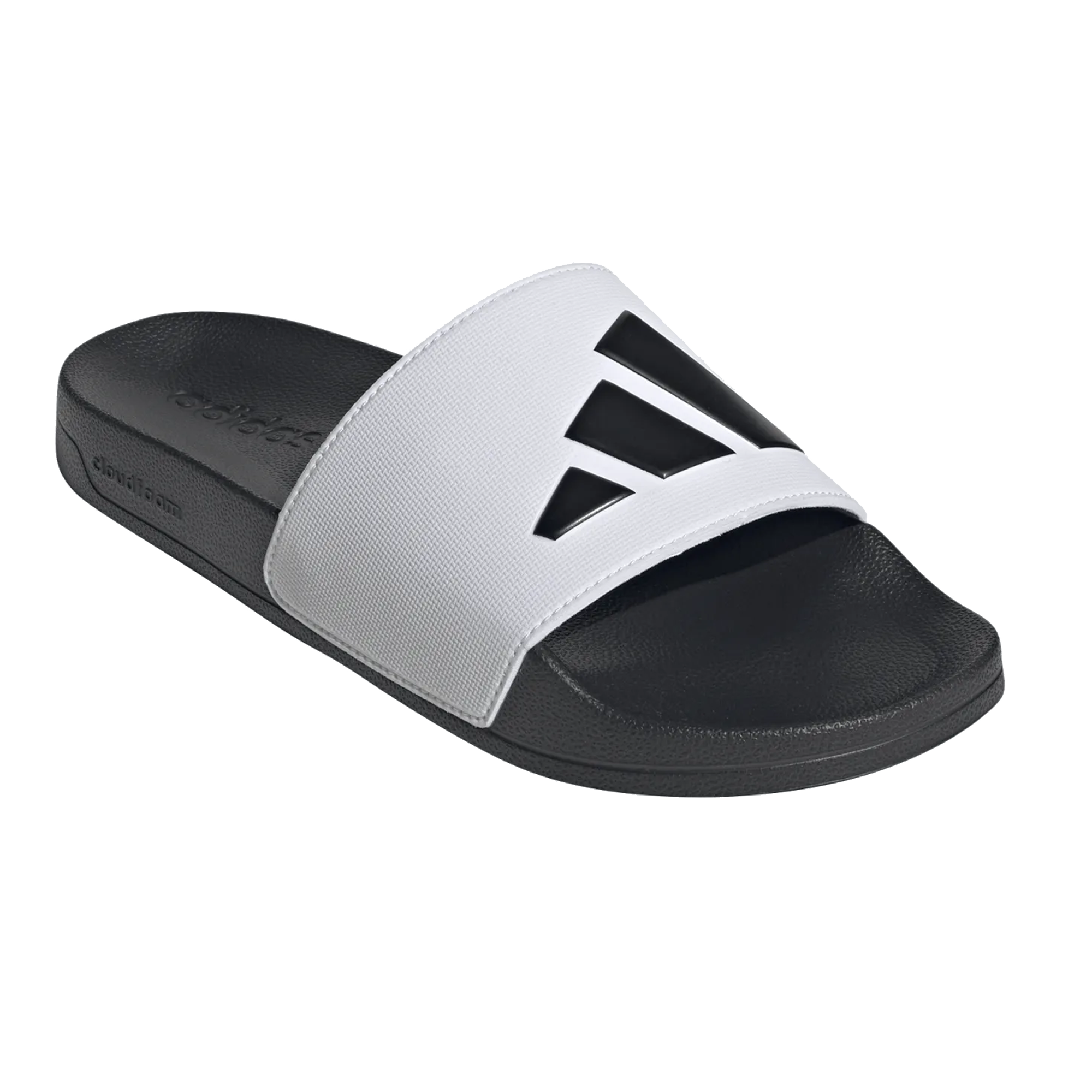 Adidas Adilette Comfortable Shower Slides for Men & Women - White/Black - Perfect for Pool, Beach, Gym & Home Use