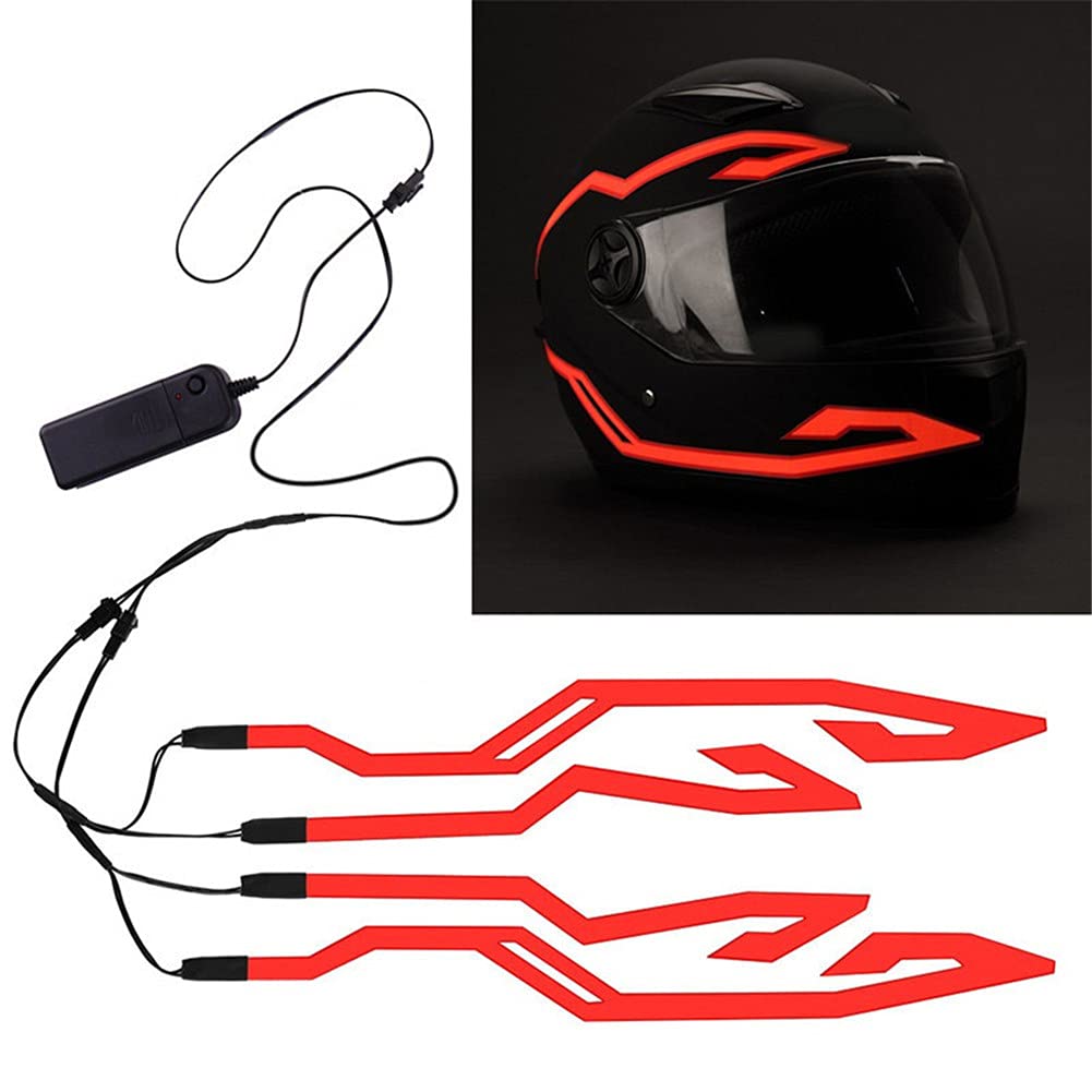 Rechargeable Motorcycle Helmet LED Light Strip for Night Riding Safety
