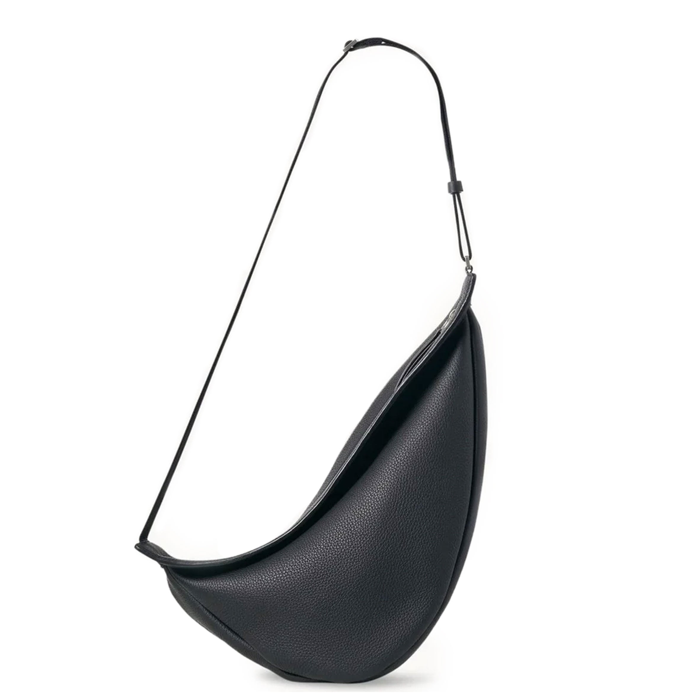 Premium Slouchy Banana Bag - Genuine Leather Large Tote Handbag for Women, Black - Perfect for Work, Travel & Everyday Use