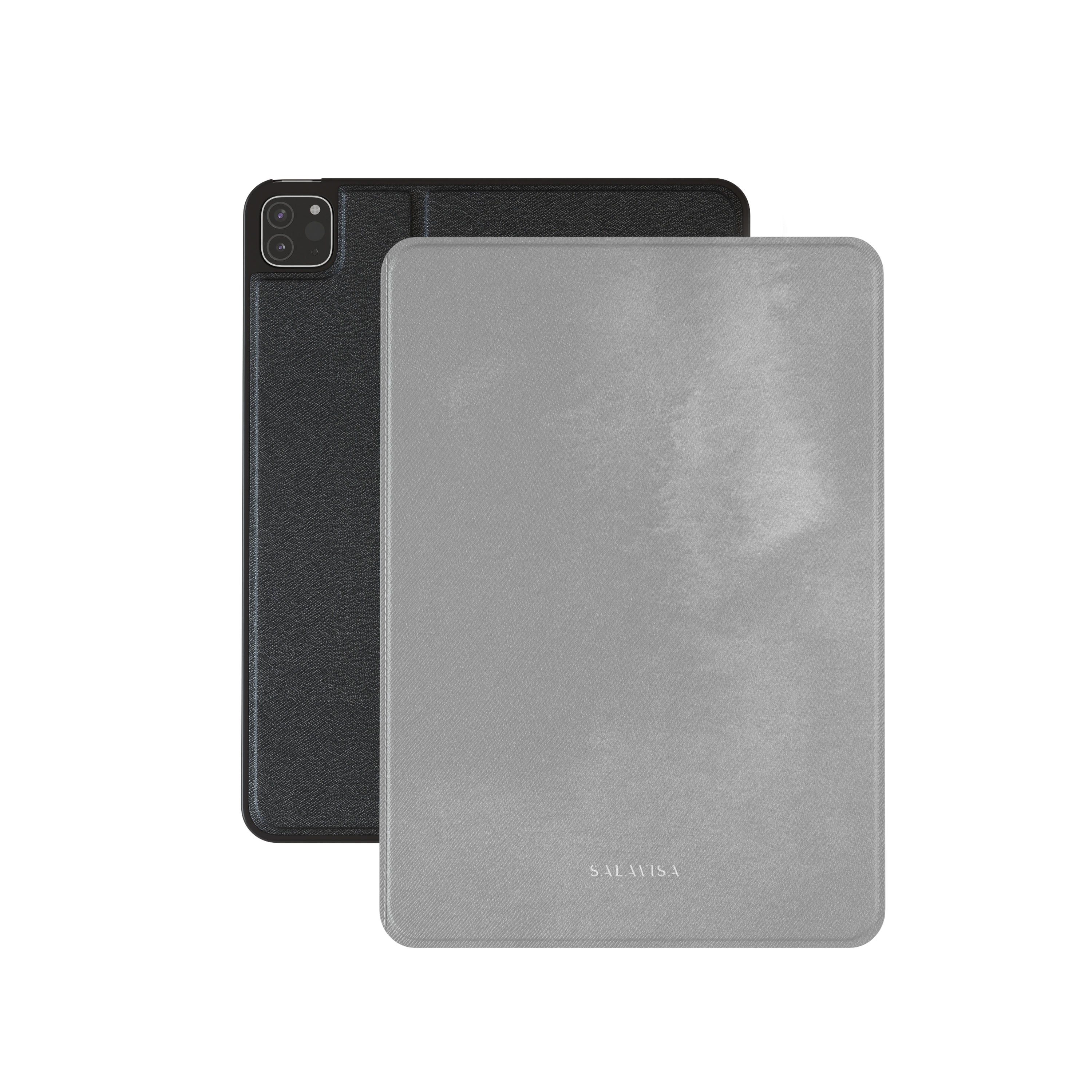 Premium Light Grey Watercolor Design iPad Case - Durable Protective Cover for iPad Pro/Air/Mini - Perfect for Home, Office & Travel Use