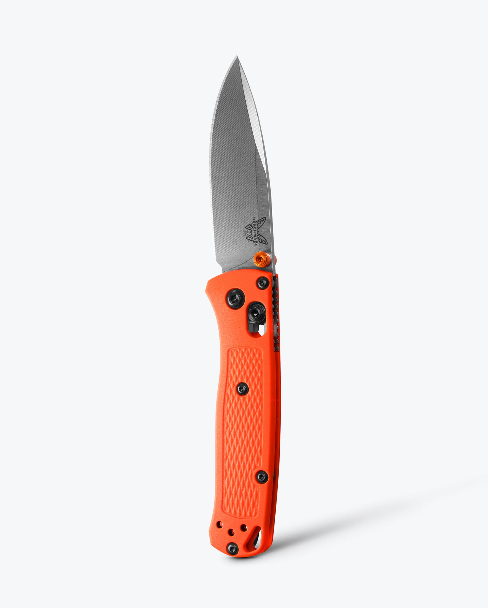 Benchmade Mini Bugout® Folding Knife - Orange Grivory® Handle, EDC Pocket Knife for Outdoor, Camping & Everyday Carry