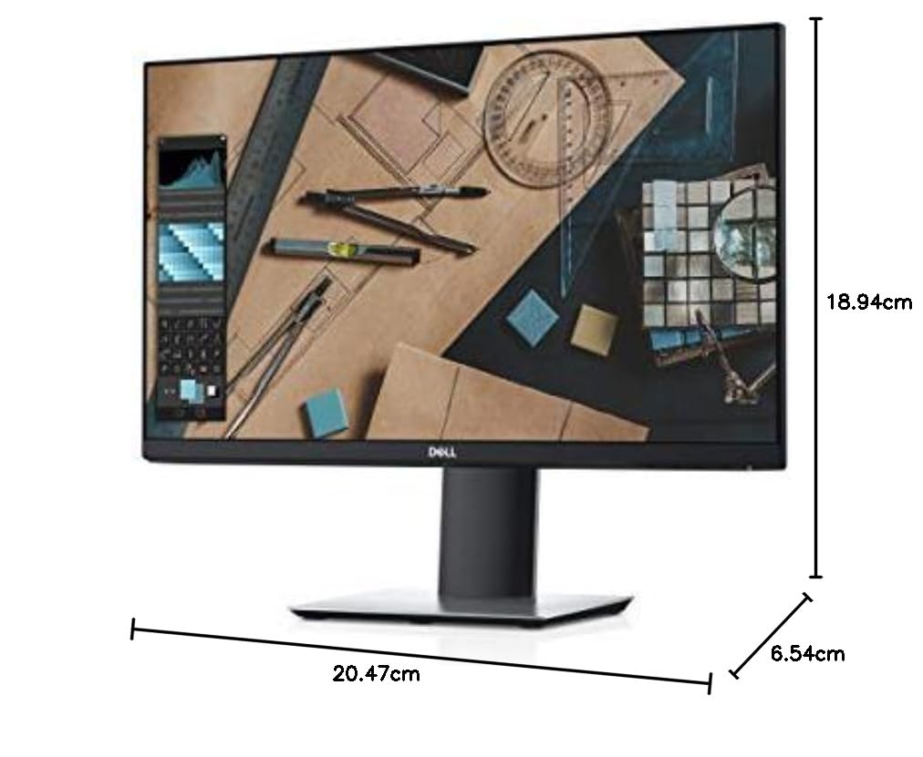 Dell P2319H 23 Inch Full HD IPS Monitor - 1920x1080 Resolution, VGA & HDMI Ports, Adjustable Stand - Perfect for Home Office, Gaming, and Graphic Design