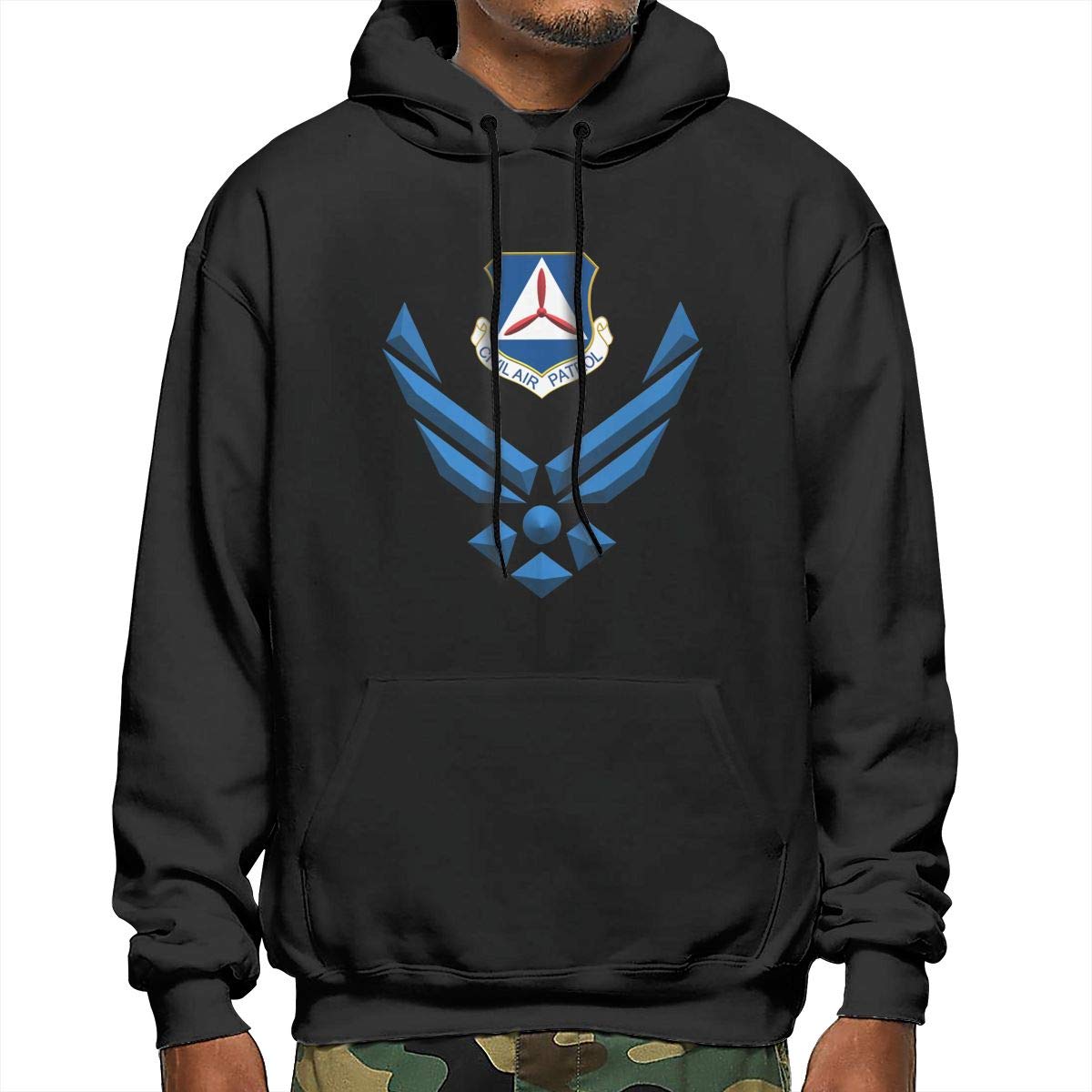 Men's Air Force Civil Air Patrol Hoodie - Military Style Pullover Sweatshirt with Hood | Warm Fleece Lining | Perfect for Veterans, Cadets & Aviation Enthusiasts | Great for Outdoor Activities, Training & Casual Wear