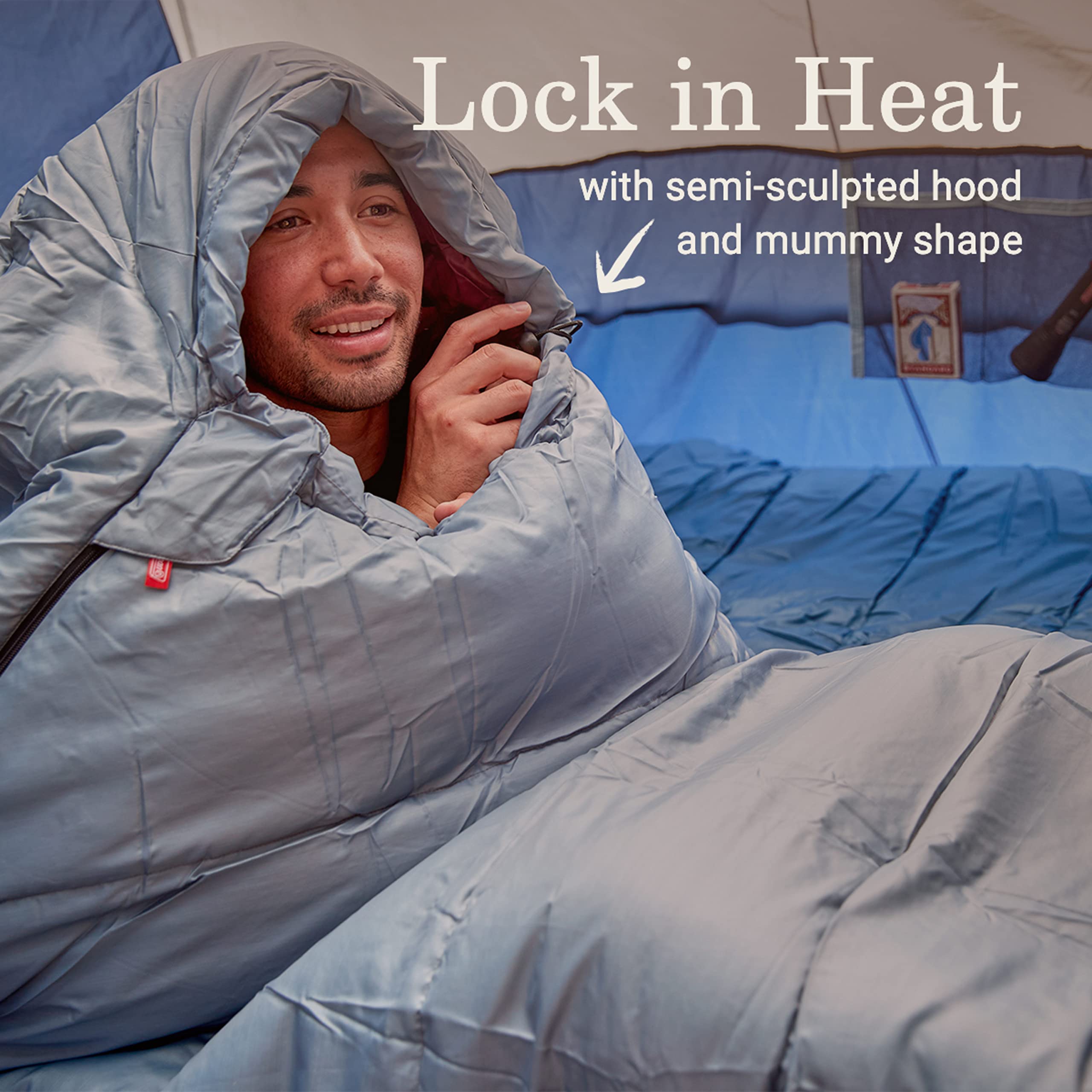 Coleman Sleeping Bag for Camping - Lightweight, Waterproof & Warm for Outdoor Adventures - Perfect for Hiking, Backpacking & Travel