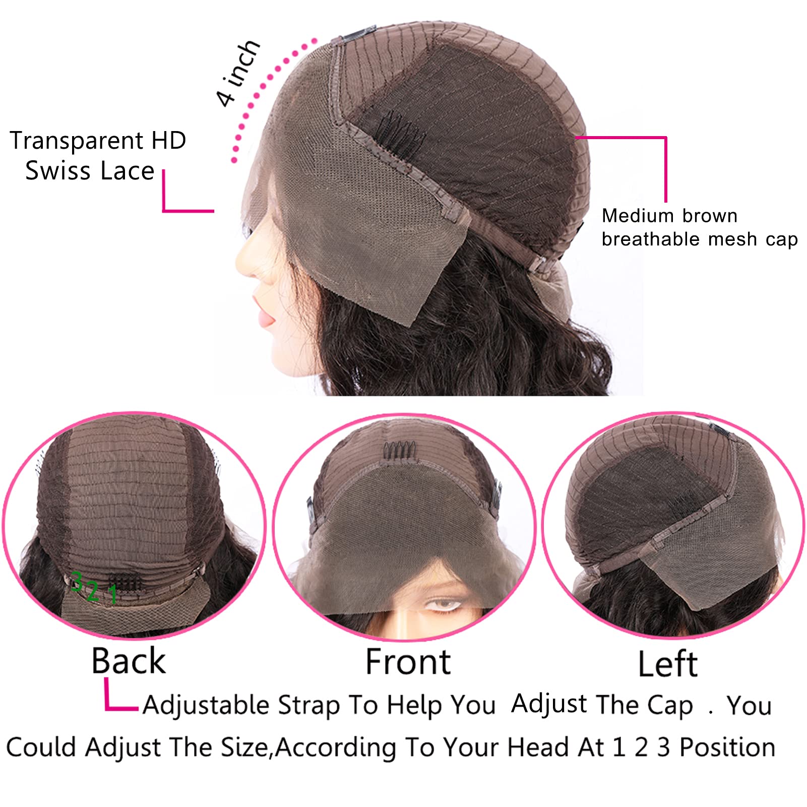 YMS 150% Density Straight Lace Front Wigs Human Hair - Auburn Reddish Brown 16 Inch Transparent Lace Frontal Wigs for Women | Perfect for Daily Wear, Cosplay & Special Occasions