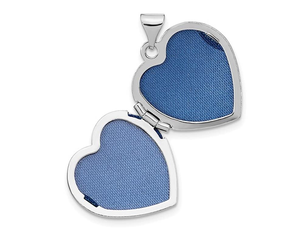 Sterling Silver Heart Locket Necklace with Chain - Romantic Gift for Her, Valentine's Day, Anniversary & Special Occasions