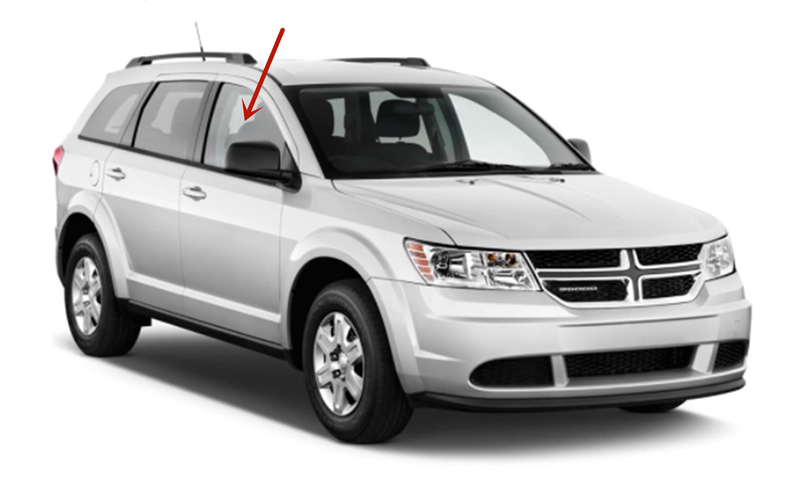 Replacement Passenger Side Front Door Window Glass for Dodge Journey 2009-2020 - Perfect Fit, OEM Quality - Ideal for Auto Glass Repair & Vehicle Maintenance