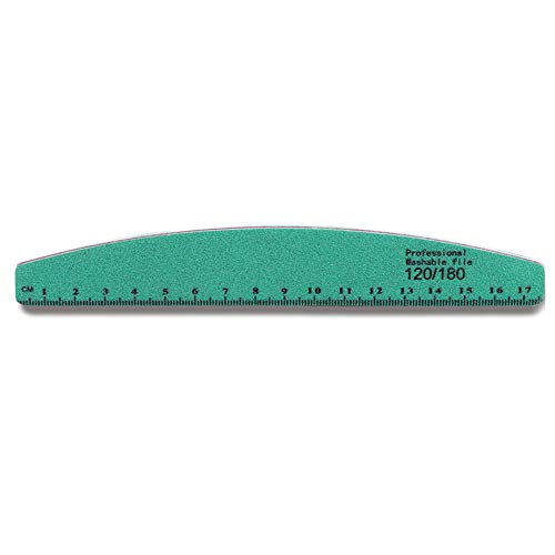 Professional Double-Sided Sandpaper Nail File 120/180 Grit - Manicure & Pedicure Tool for Salon & Home Nail Care - Perfect for Smoothing, Shaping & Polishing Natural & Artificial Nails
