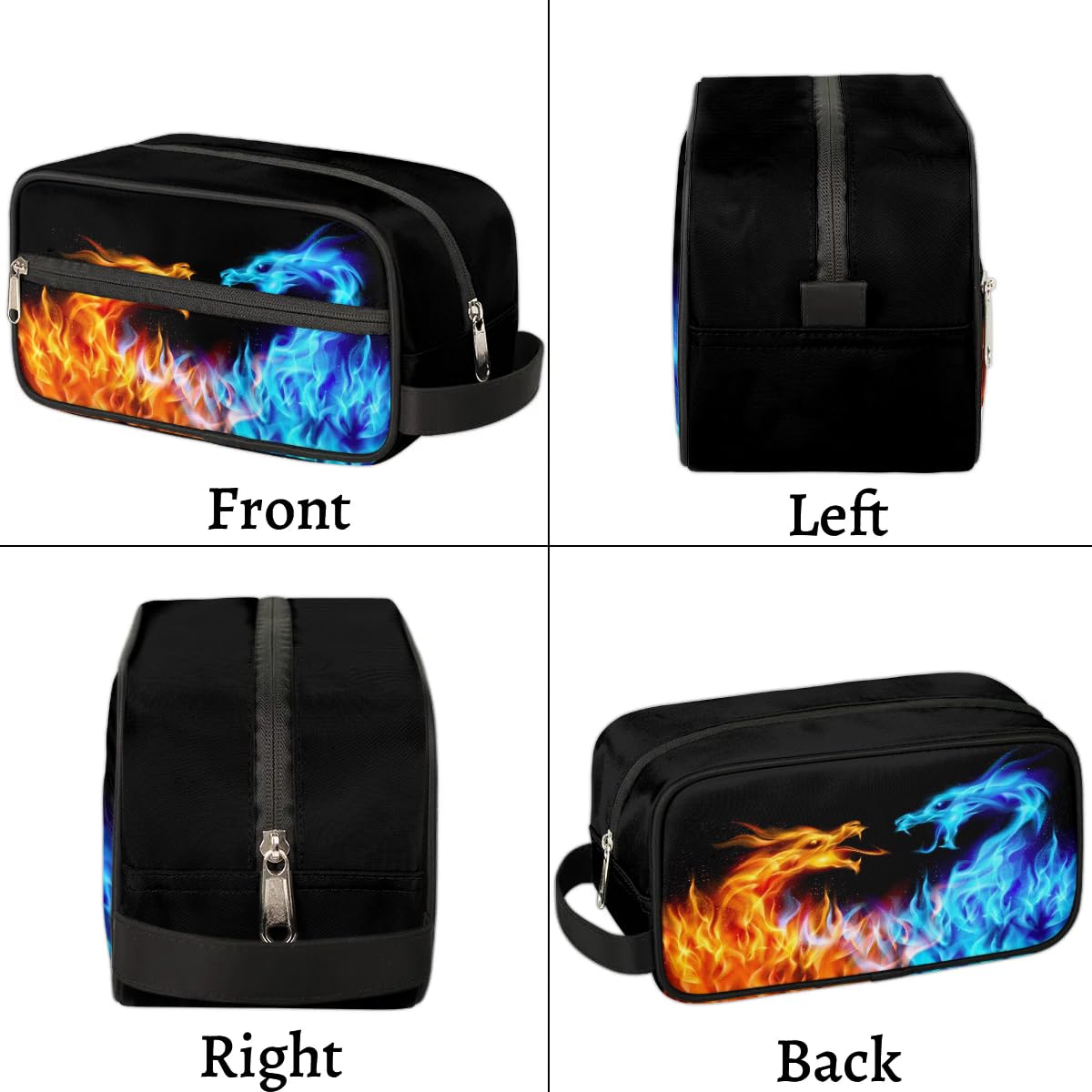 **Fire Dragon Kids Waterproof Hanging Toiletry Bag for Boys – Large Capacity Travel Wash Bag for Sports, Shower & Camping – Perfect for School Trips, Gym & Family Vacations**