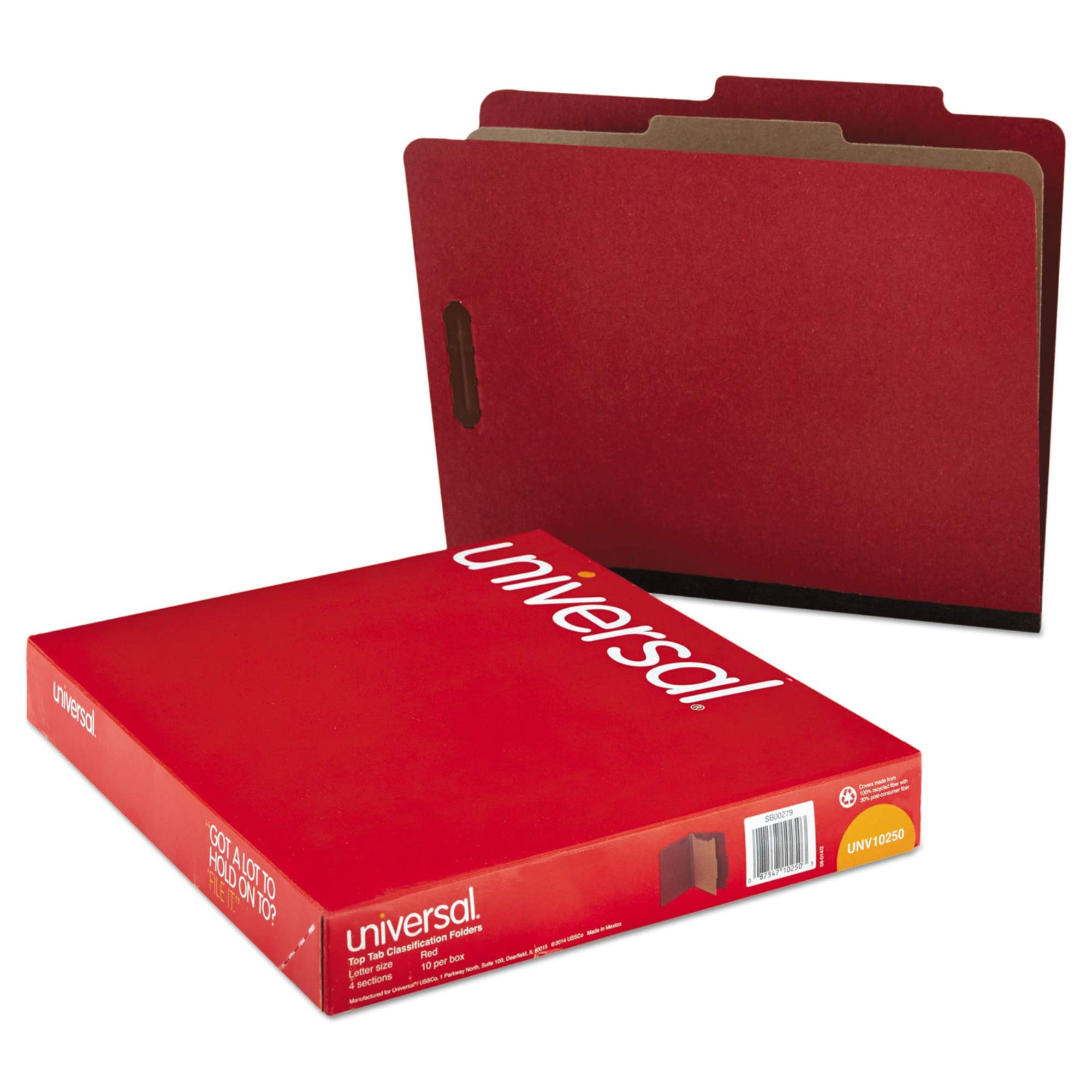 Universal 4, 6 & 8-Section Classification Folders - Organize School, Office & Home Documents with Color-Coded Tabs