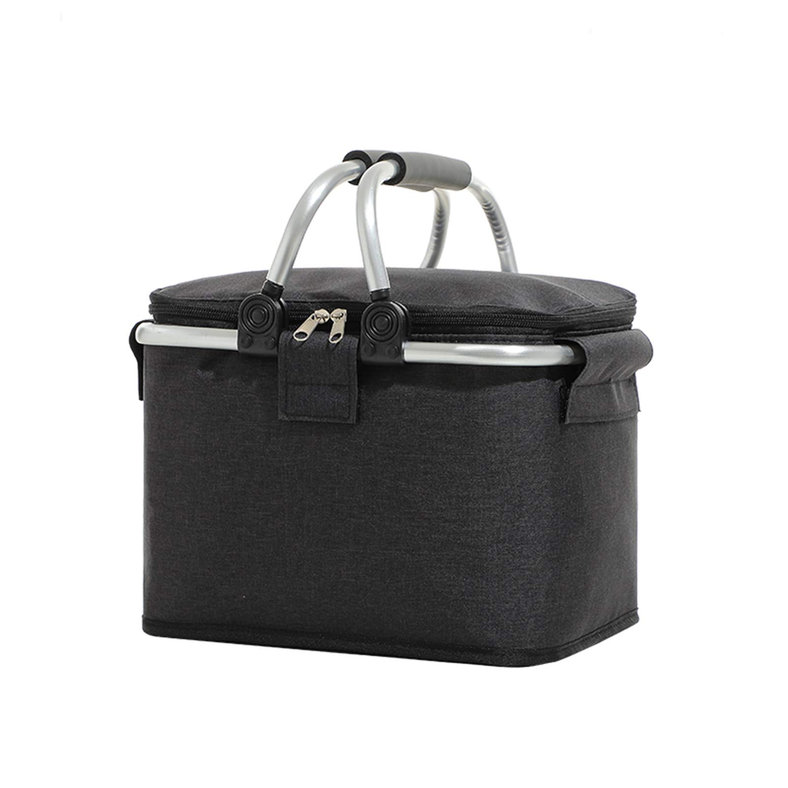 Premium Insulated Collapsible Picnic Basket with Aluminum Frame - Portable Outdoor Picnic Set for Beach, Park & Camping Trips