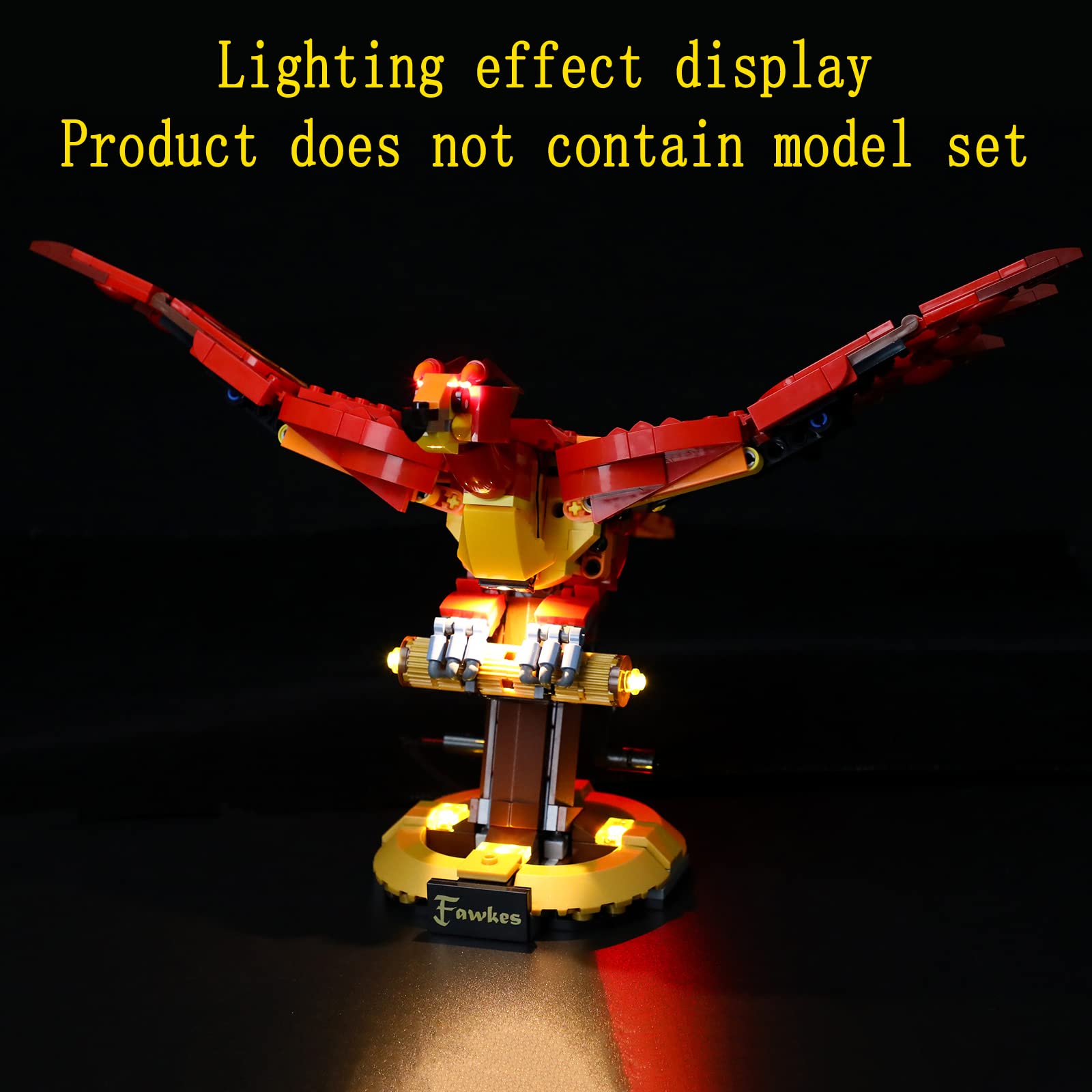 LED Light Kit for Lego Fawkes & Dumbledore's Phoenix - Compatible with 76394 Set (Model Not Included) | Enhance Your Harry Potter Lego Display with Magical Lighting Effects