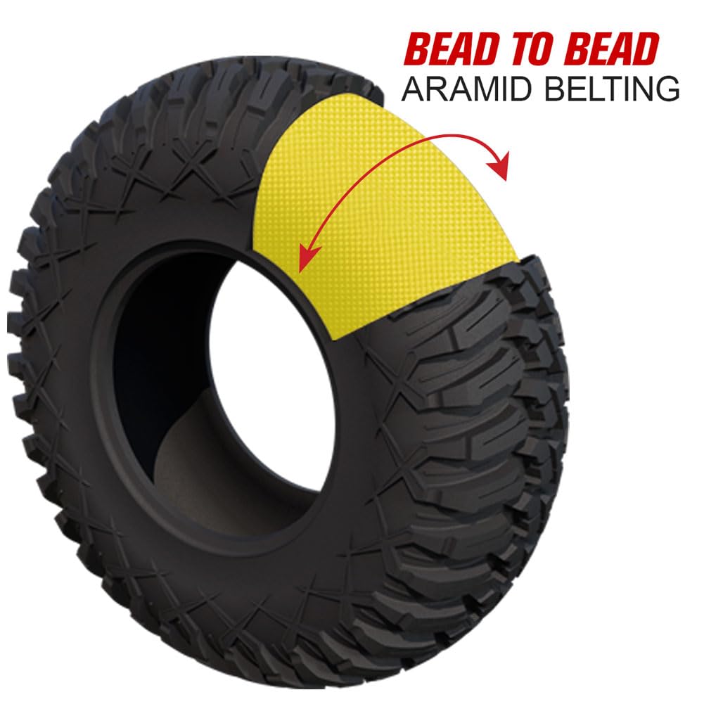 Tusk Aramid Terrabite 10 Ply 32x10-15 ATV Tires - Heavy Duty Off-Road Tires for 2020 TRACKER XTR 1000 UTV | Mud, Sand & Trail Riding | All-Terrain Performance