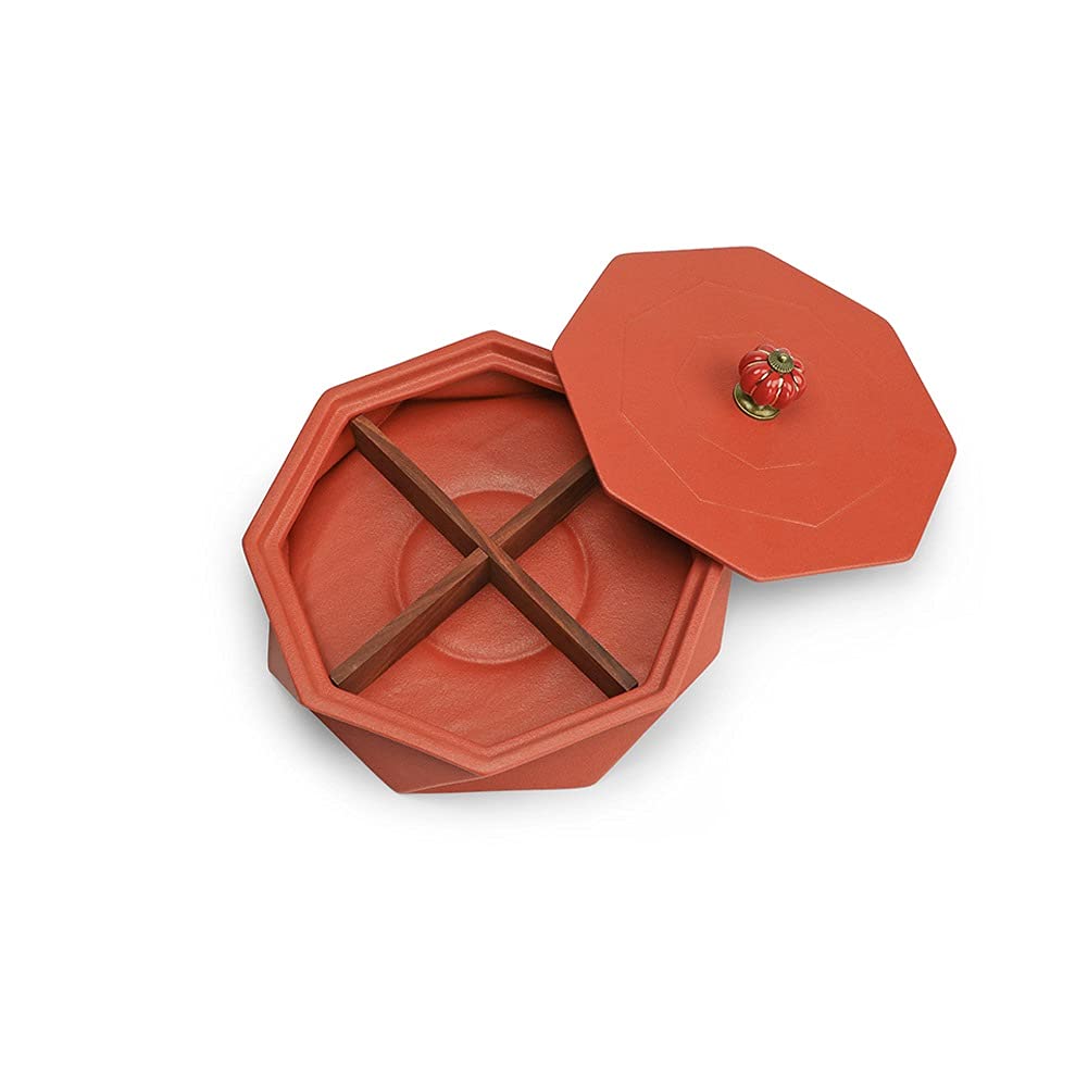 WPYYI Ceramic Snack Storage Box - Dried Fruit Plate, Wedding Candy Box, Festive Dessert Tray with Compartments for Home & Party Use | Perfect for Entertaining, Holiday Gatherings, and Everyday Snacking