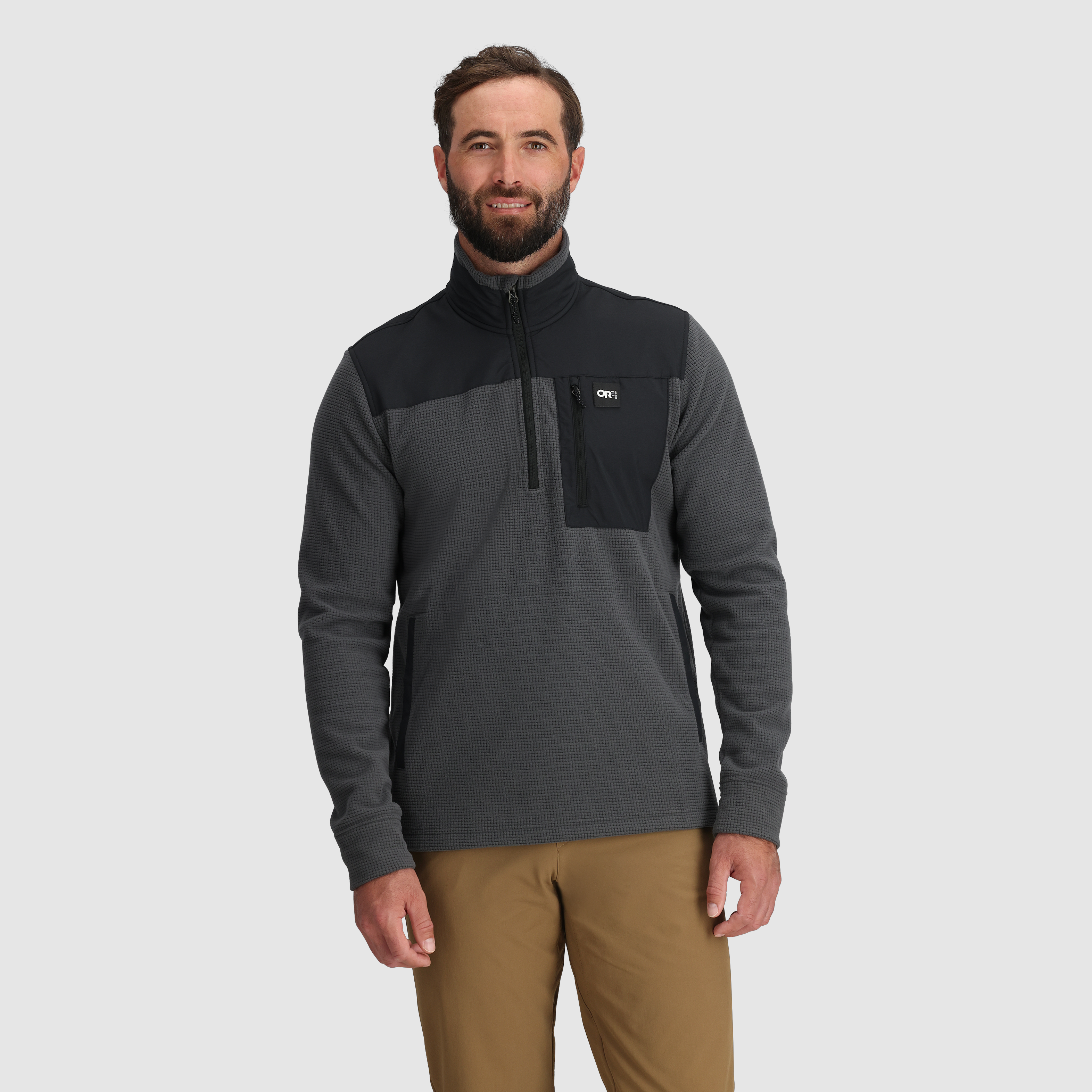 Men's Trail Mix Fleece Quarter Zip Pullover Jacket - Lightweight Hiking & Outdoor Layering for Camping, Running & Casual Wear