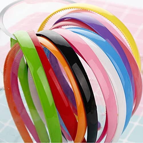 Stylish Plastic Hair Bands & Combs Set for Women & Girls - 6-Piece Hair Accessories with Shine Finish (Random Colors) - Perfect for School, Parties & Daily Styling
