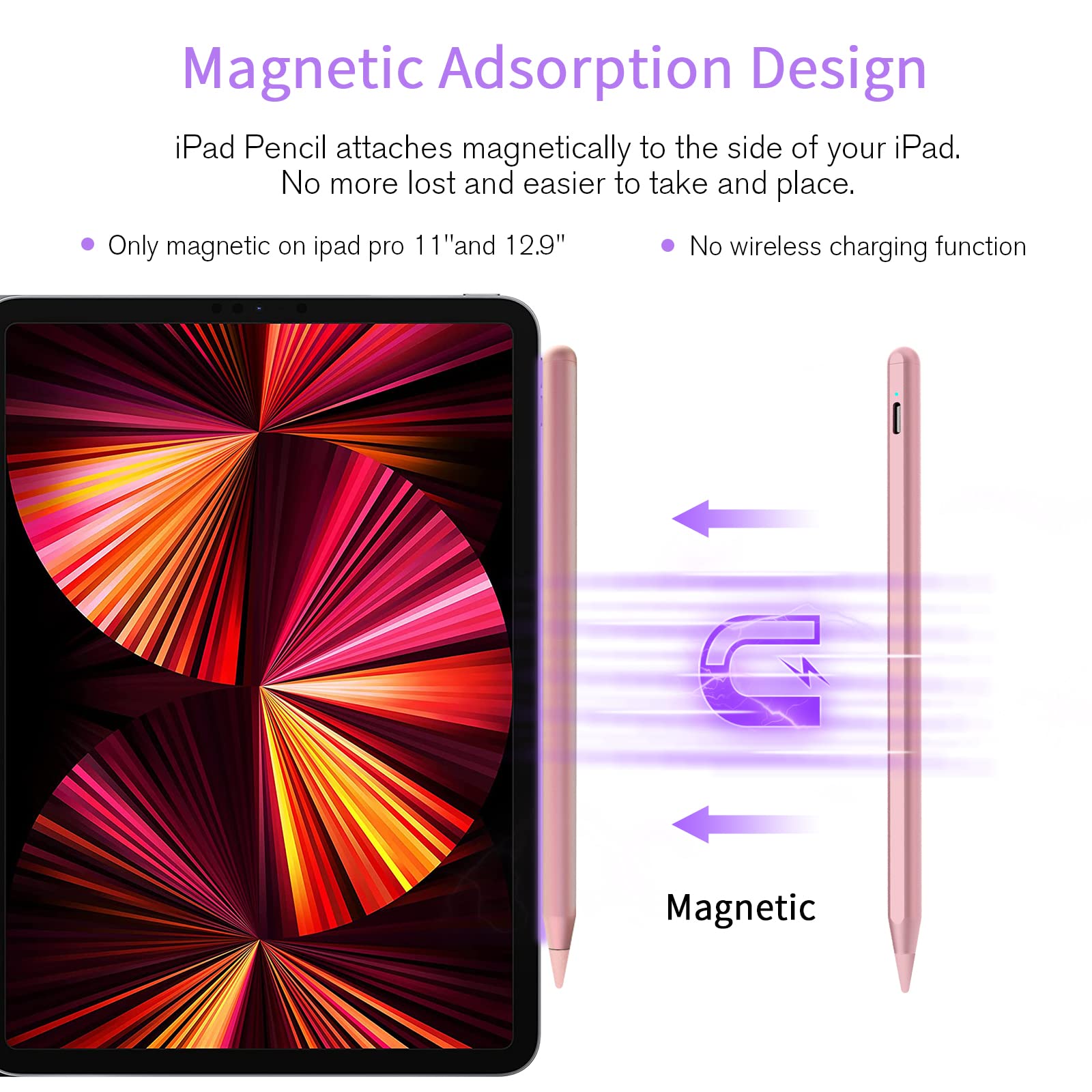 Apple Pencil Alternative Stylus for iPad Pro 12.9 & 11 (2022-2023), iPad Air 5/4/3, iPad 10/9/8/7/6, iPad Mini 6/5 - Precision Drawing & Note Taking for Artists, Students & Professionals