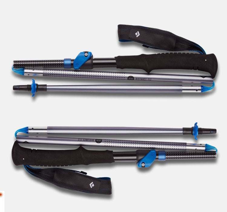 Black Diamond Distance FLZ Trekking Poles - Lightweight Carbon Fiber Hiking & Backpacking Poles for Trail Running, Mountaineering & Outdoor Adventures (Pair)