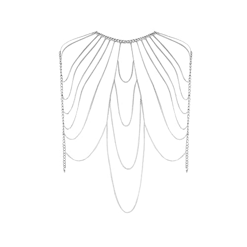 Silvery Color-Multilayer Shoulder Body Chain-5
