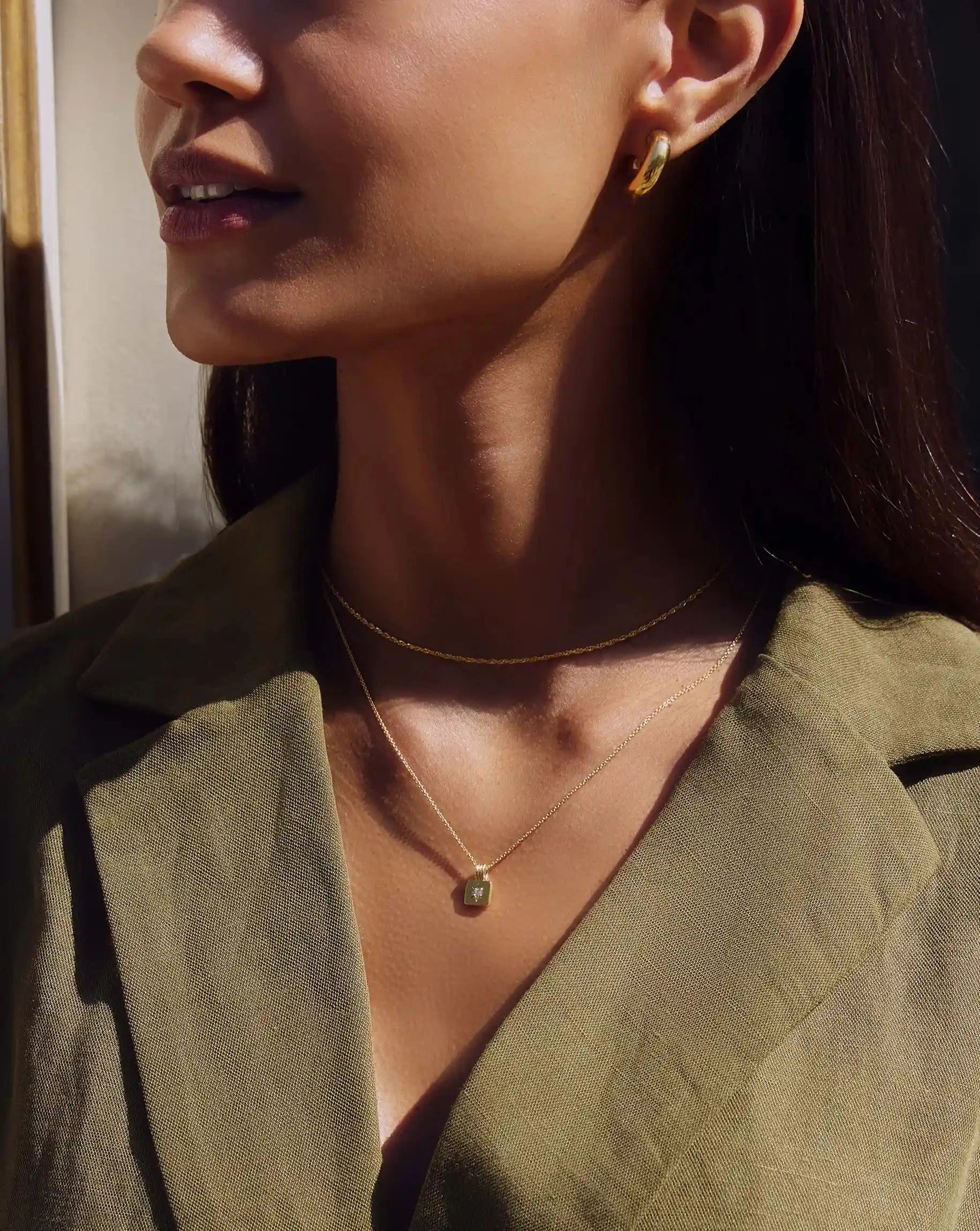 Mini Star Ridge Pendant Necklace - 18K Gold Vermeil for Women | Elegant Layering Jewelry for Everyday Wear & Special Occasions