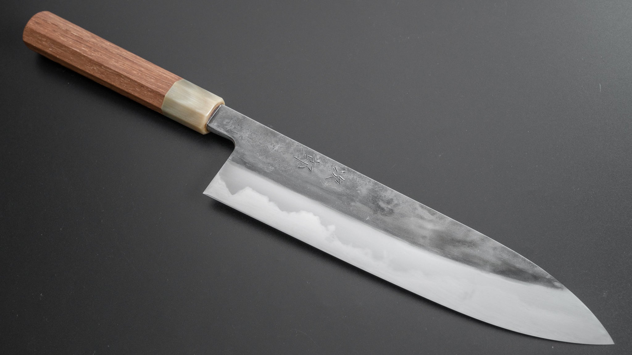 Premium Jiro Tsuchime Wa Gyuto 240mm Japanese Chef Knife with Taihei Tagayasan Handle - Perfect for Sushi, Meat Cutting & Professional Kitchen Use (#219)