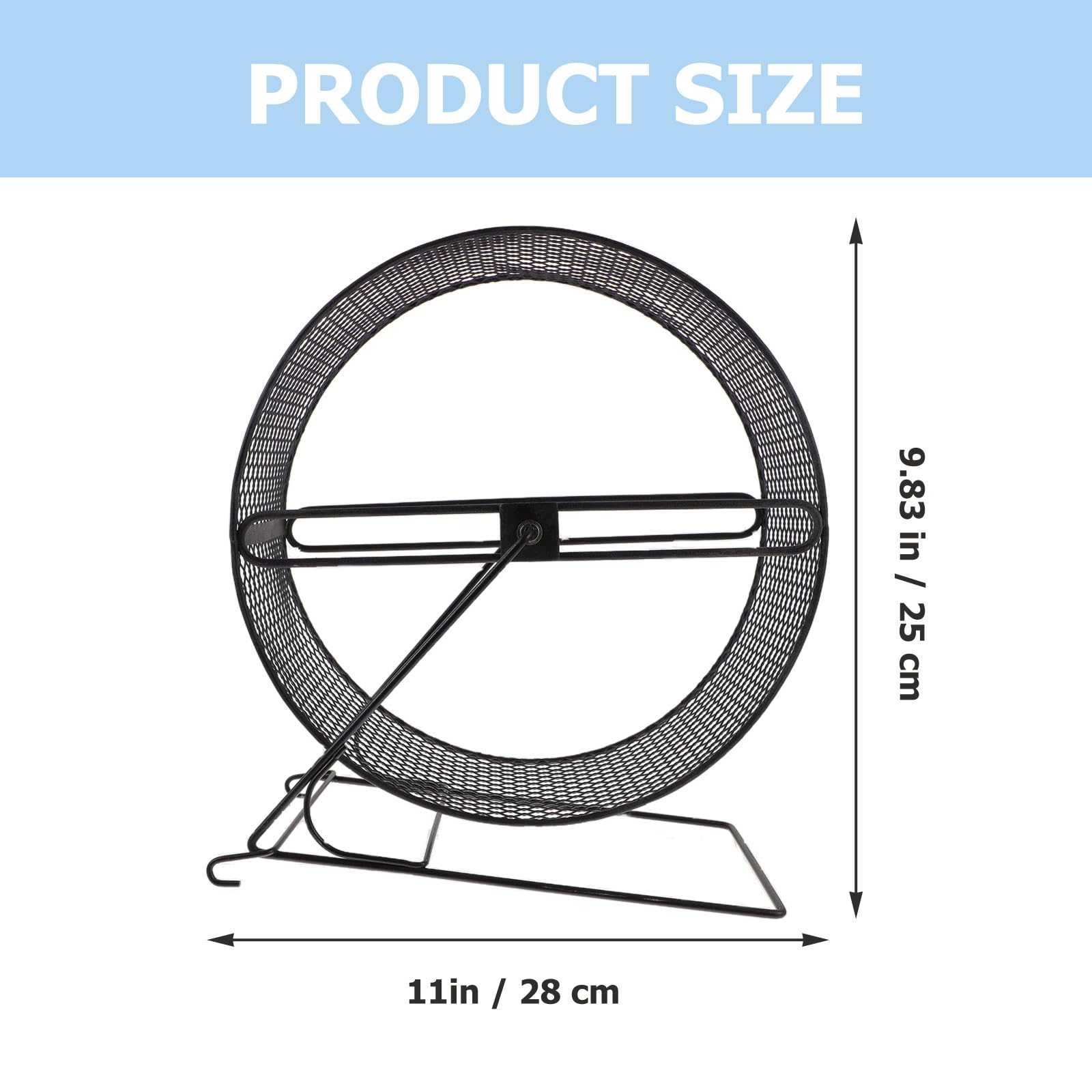 Silent Hamster Exercise Wheel - Non-Slip Chinchilla Running Wheel with Stand for Hedgehogs, Small Pets | Durable Cage Accessory for Hamsters, Gerbils, Mice | Perfect for Nighttime Play & Stress Relief
