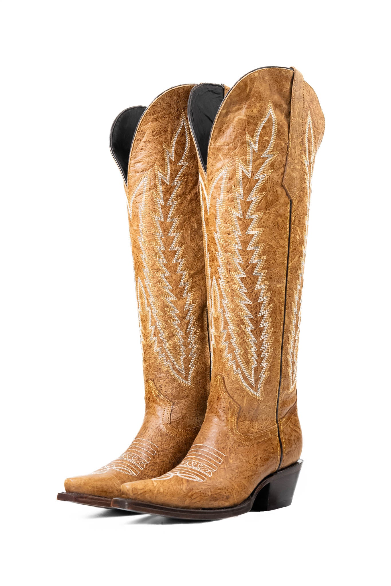Valentina Tall Wide Calf Snip Toe Cowgirl Boots for Women - Comfortable Western Riding Boots for Country Dancing & Outdoor Adventures