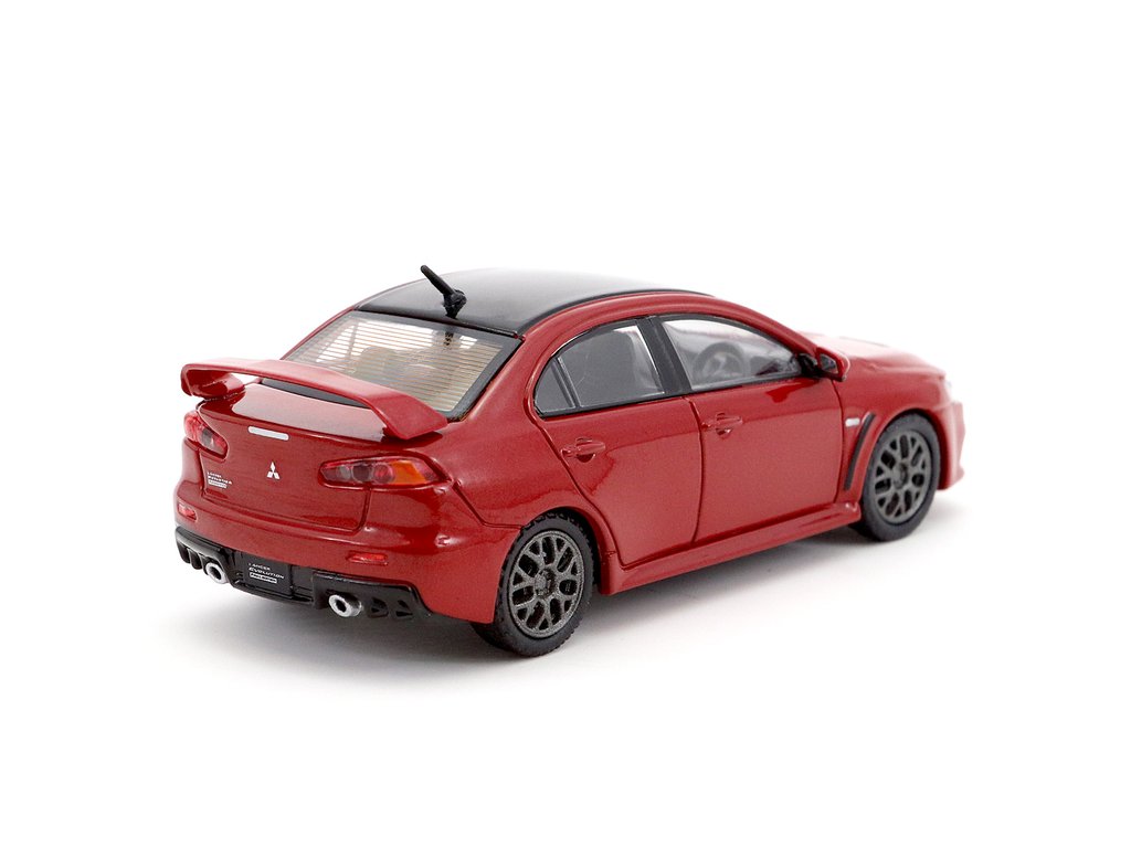 Tarmac Works 1:64 Scale Mitsubishi Lancer Evolution X Final Edition Rally Red Diecast Model Car - Perfect for Collectors, Display & Racing Scenes